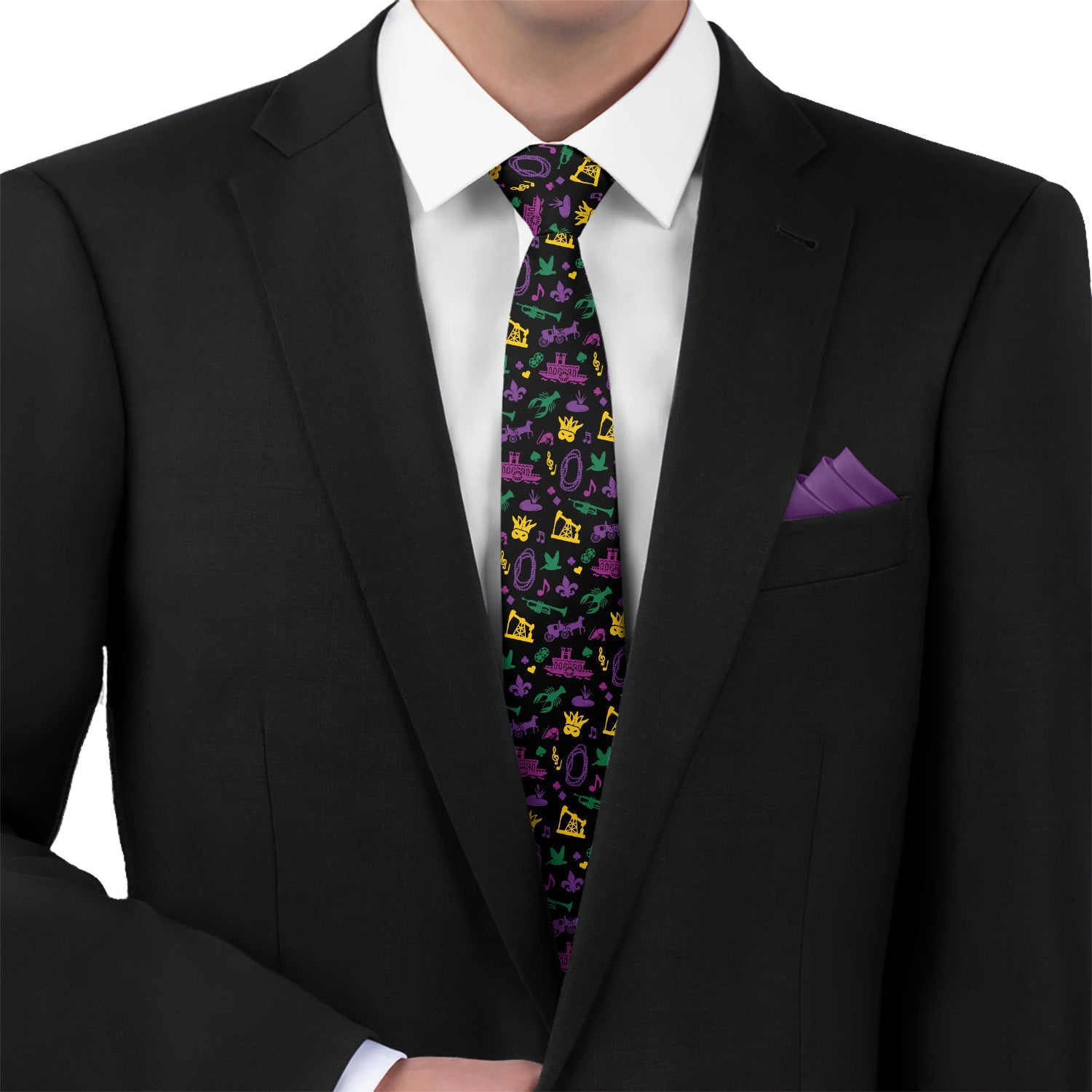 Louisiana State Heritage Necktie - Matching Pocket Square - Knotty Tie Co.