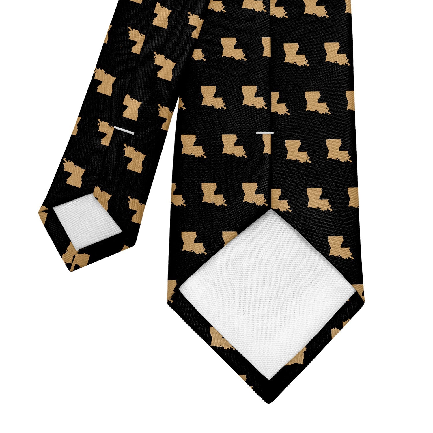 Louisiana State Outline Necktie - Tipping - Knotty Tie Co.