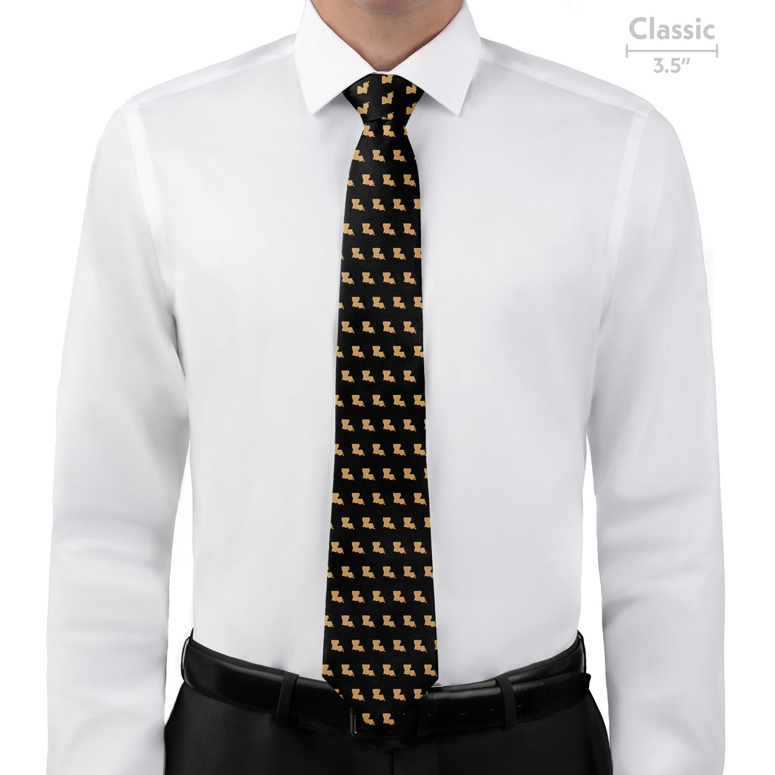 Louisiana State Outline Necktie - Classic - Knotty Tie Co.