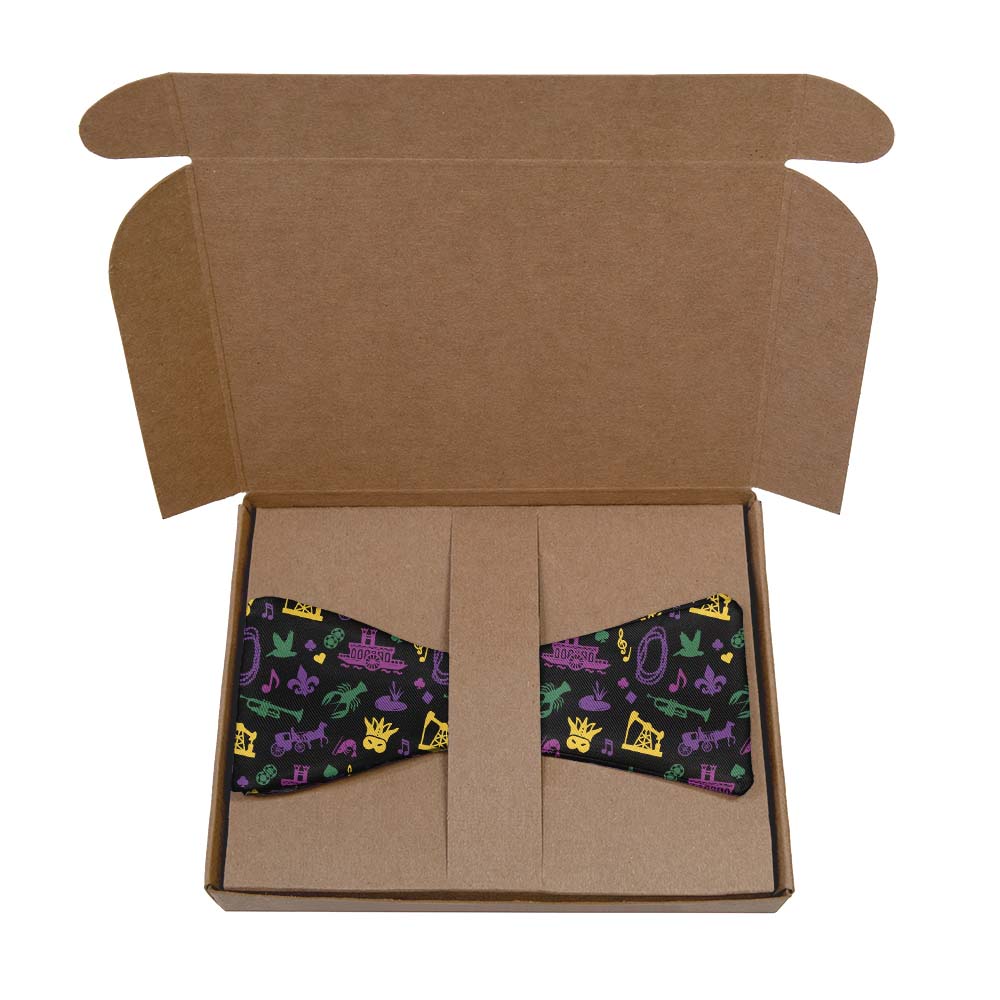 Louisiana State Heritage Bow Tie- Kraft Gift Box Packaging - Knotty Tie Co.