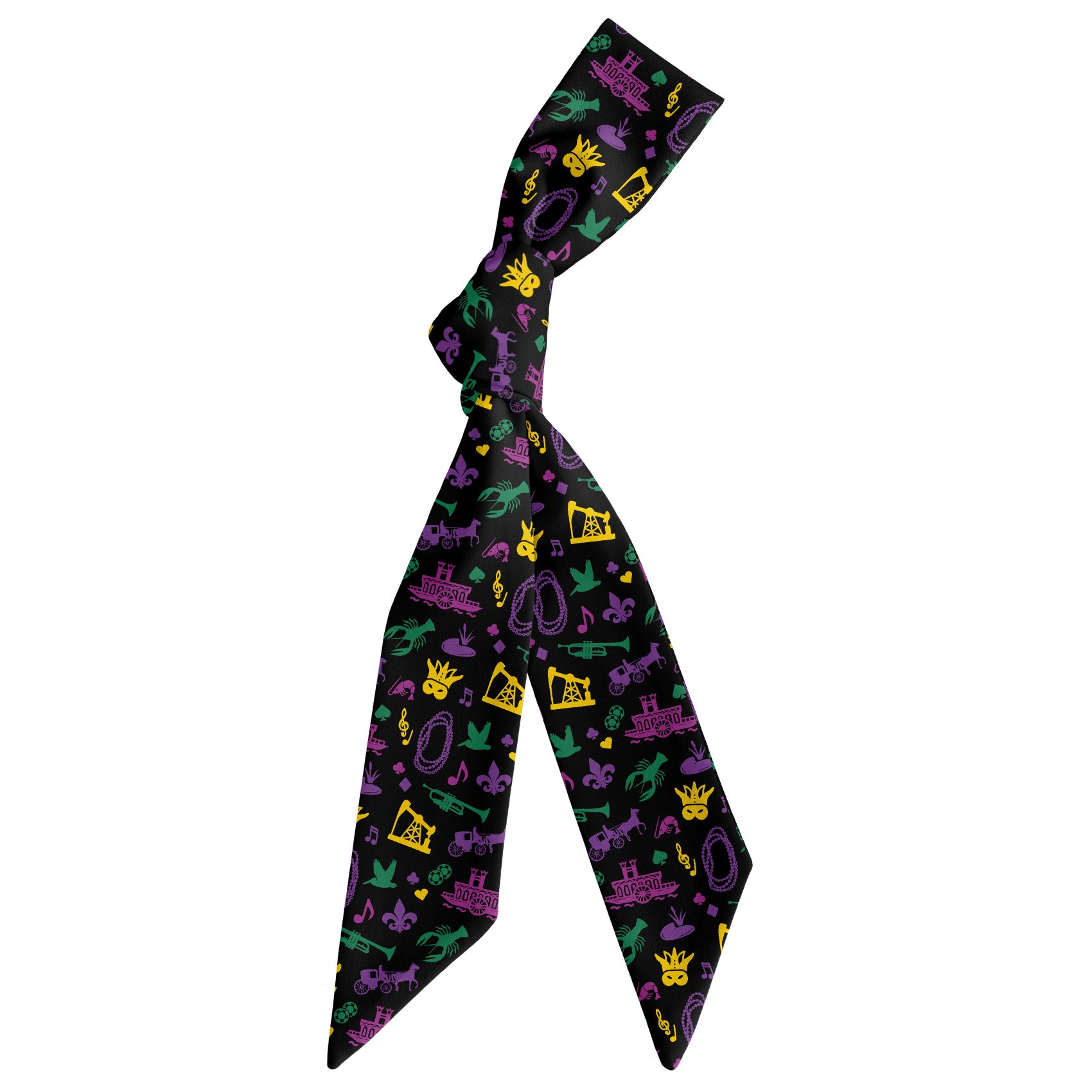 Louisiana State Heritage Hair Scarf - Scarf Tied Into Knot - Knotty Tie Co.