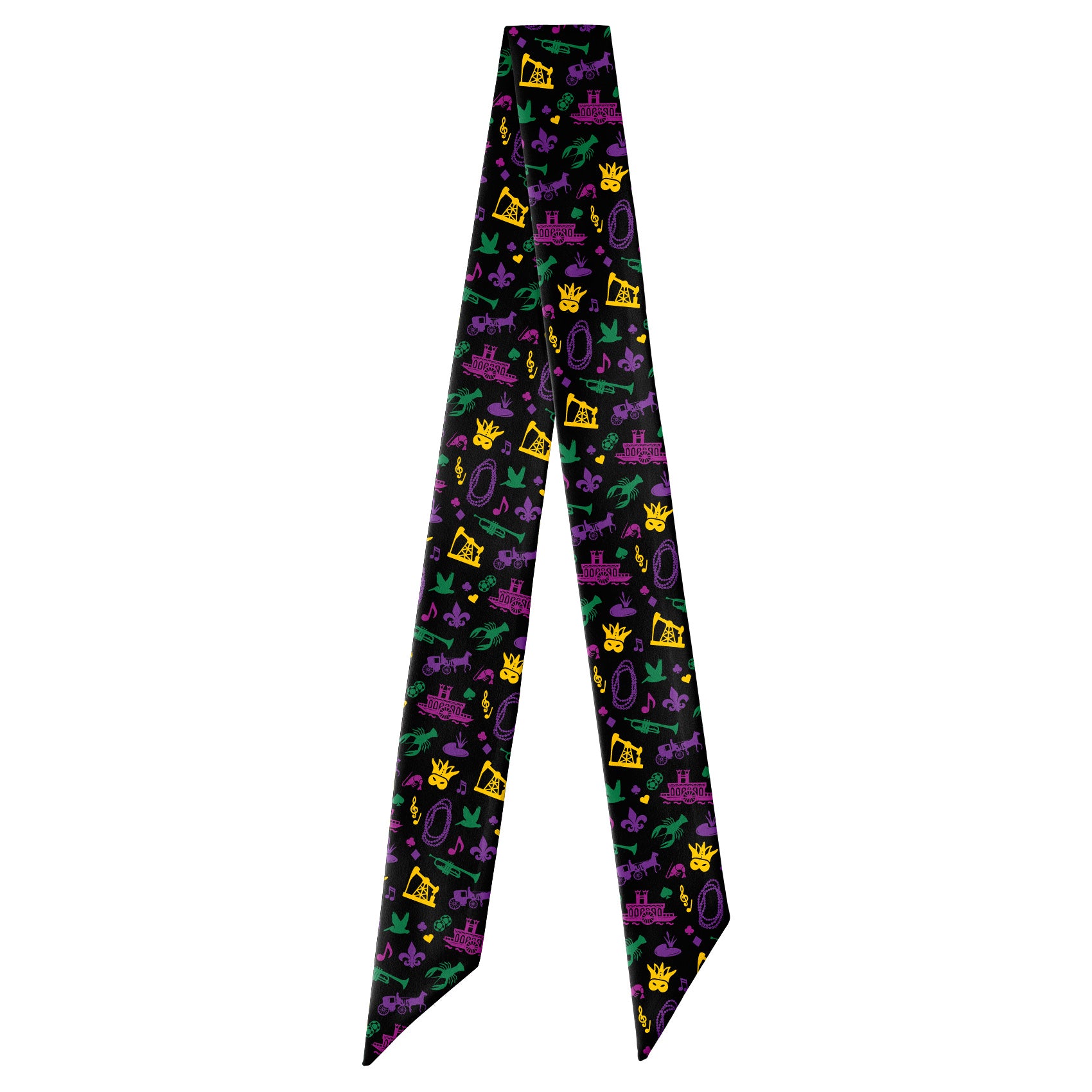 Louisiana State Heritage Hair Scarf - Full View of Hair Scarf - Knotty Tie Co.