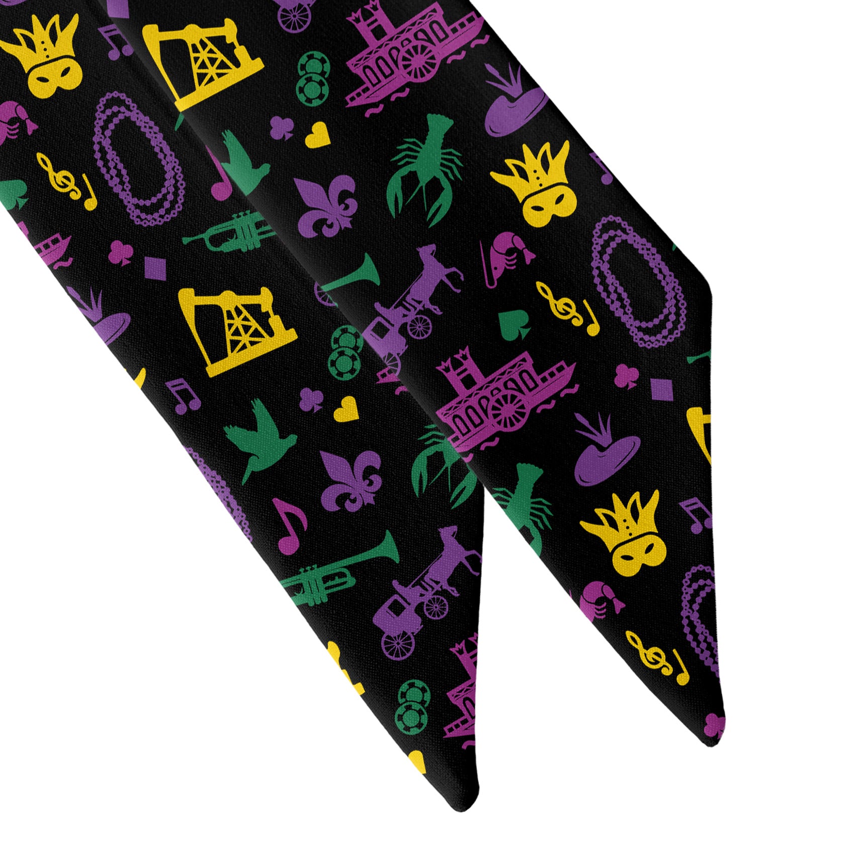 Louisiana State Heritage Hair Scarf - Scarf Tapered Ends - Knotty Tie Co.