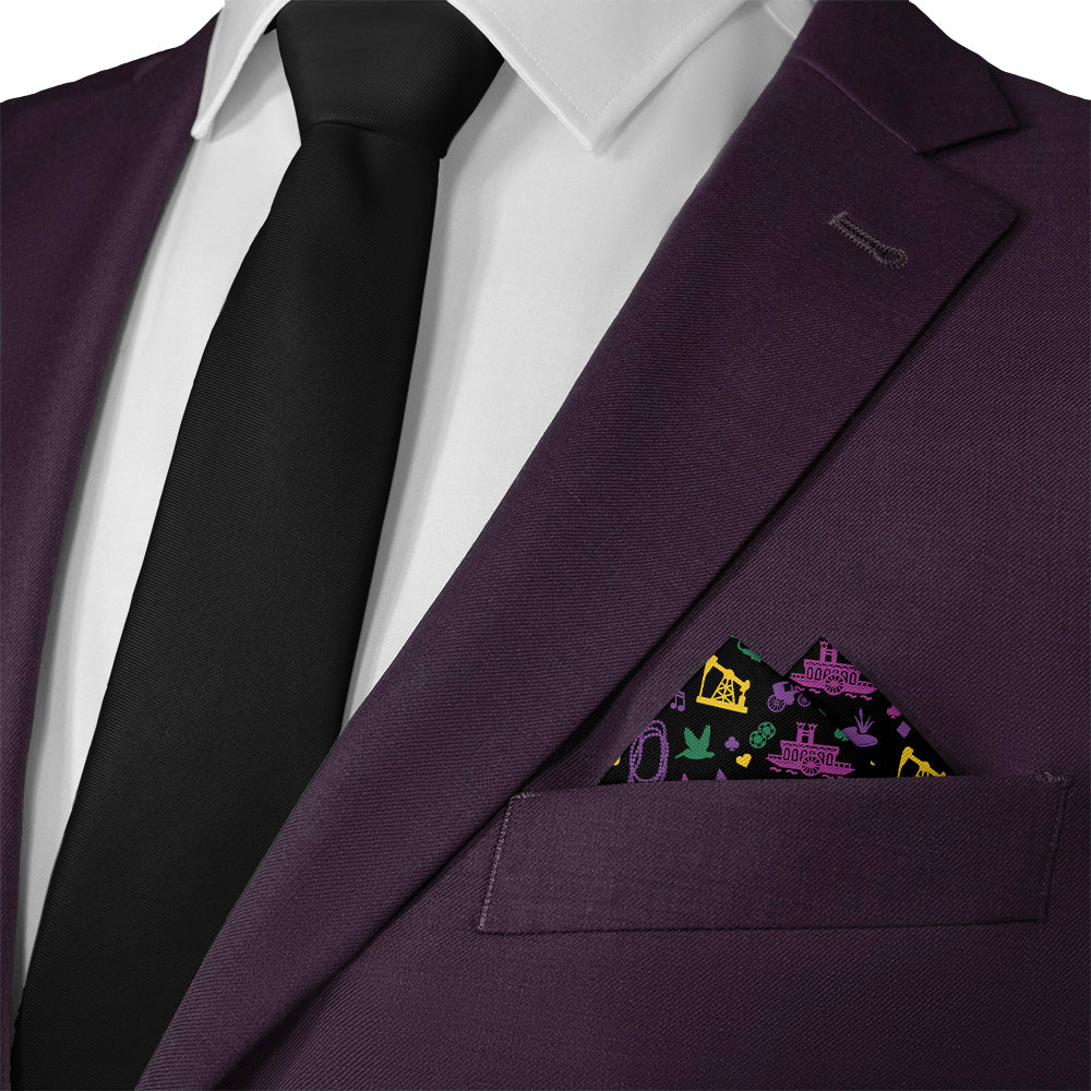 Louisiana State Heritage Pocket Square - Matching Necktie- Knotty Tie Co.