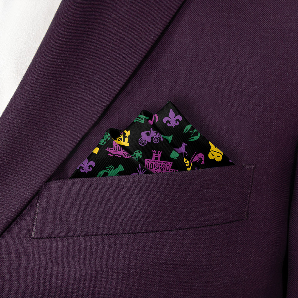 Louisiana State Heritage Pocket Square - Stairs Fold - Knotty Tie Co.
