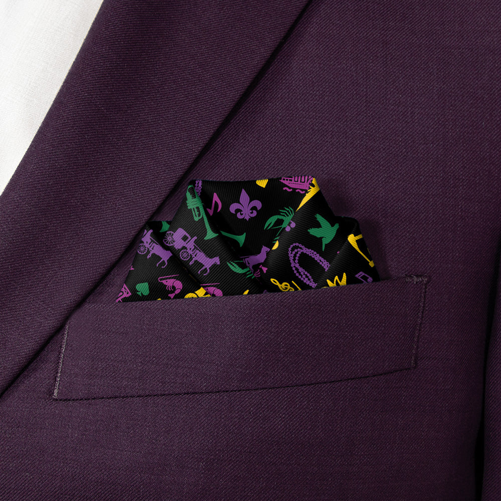 Louisiana State Heritage Pocket Square - Scalloped Fold - Knotty Tie Co.