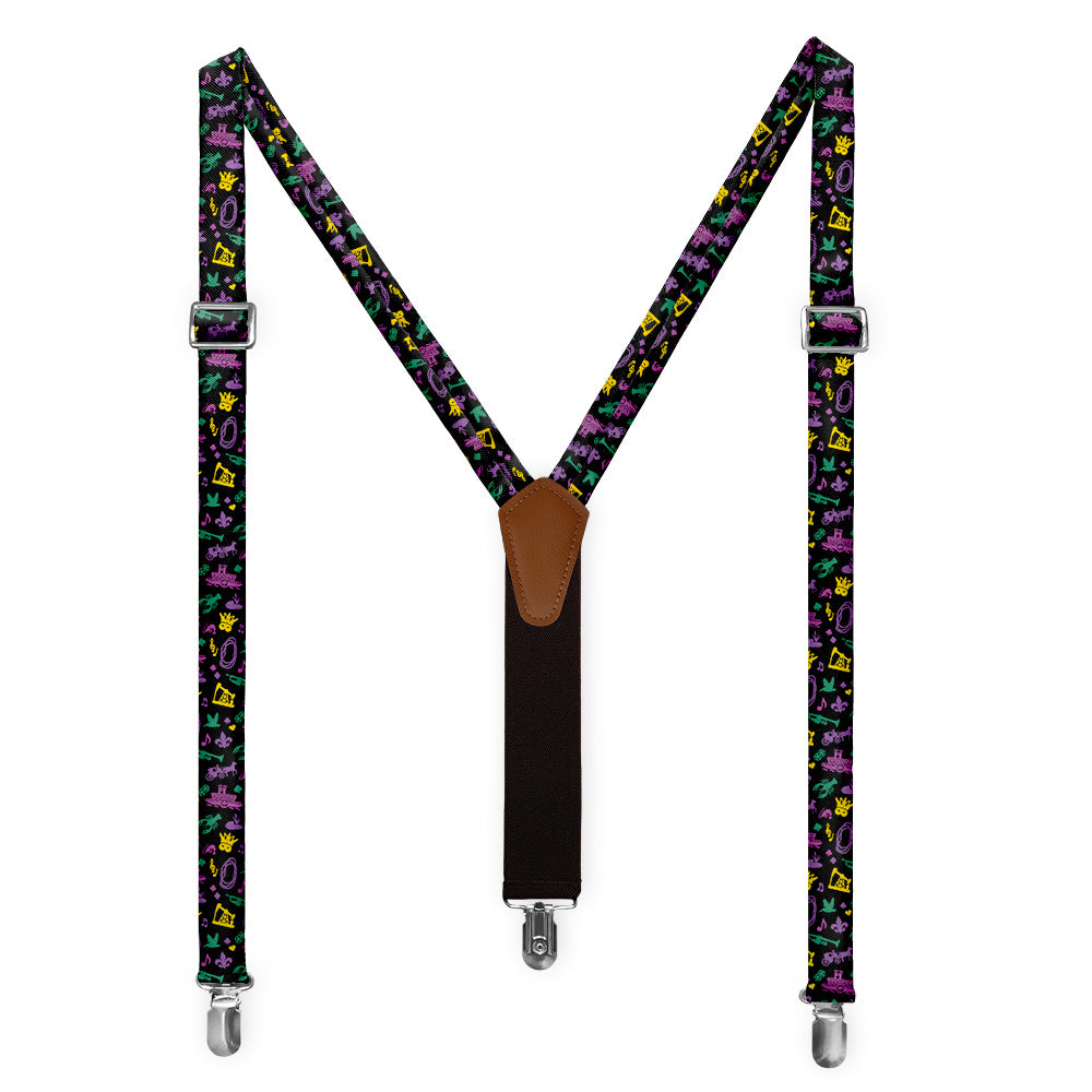 Louisiana State Heritage Suspenders - Full Front View - Knotty Tie Co.