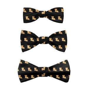 Louisiana State Outline Bow Tie -  -  - Knotty Tie Co.
