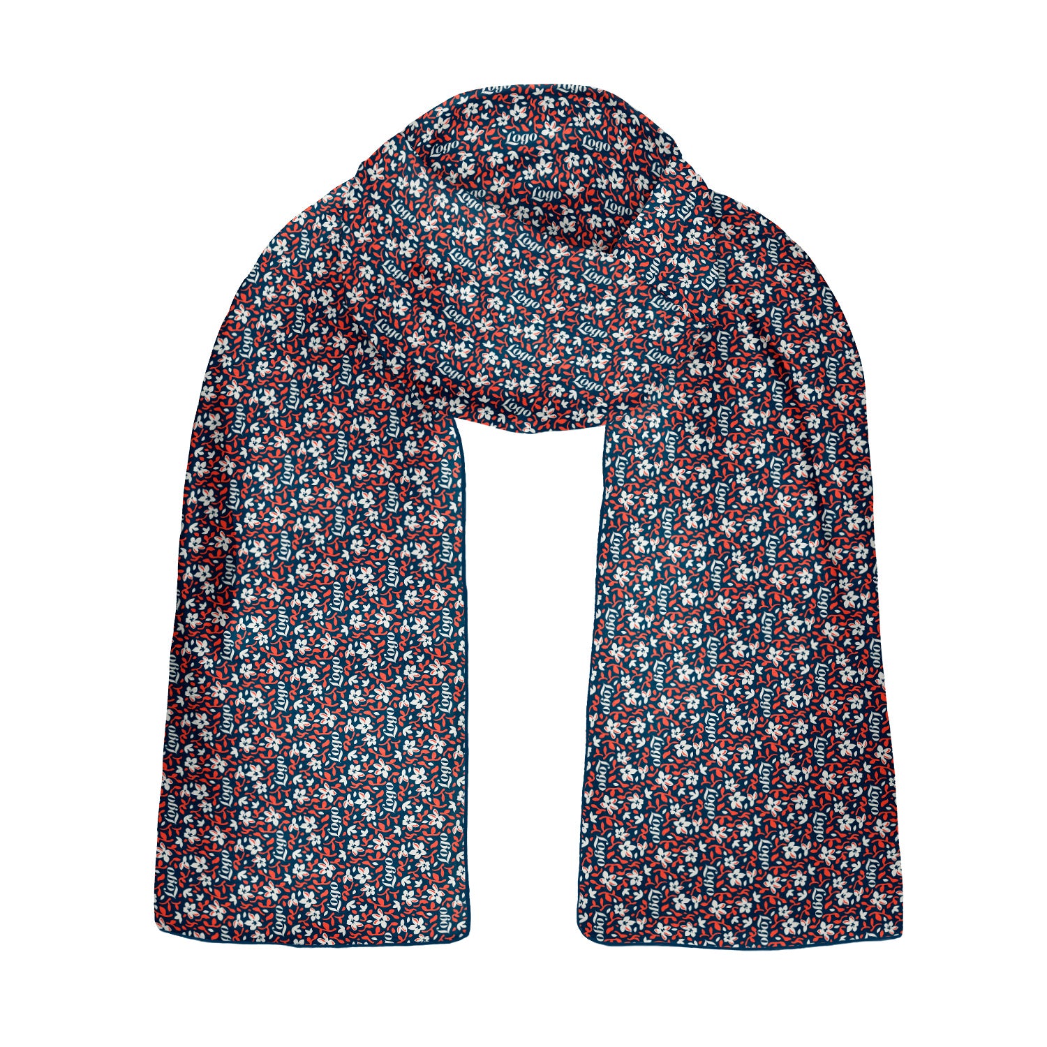 Luke Floral 2 60 x 18 Rectangle Chiffon Logo Scarf - Knotty Tie Co.