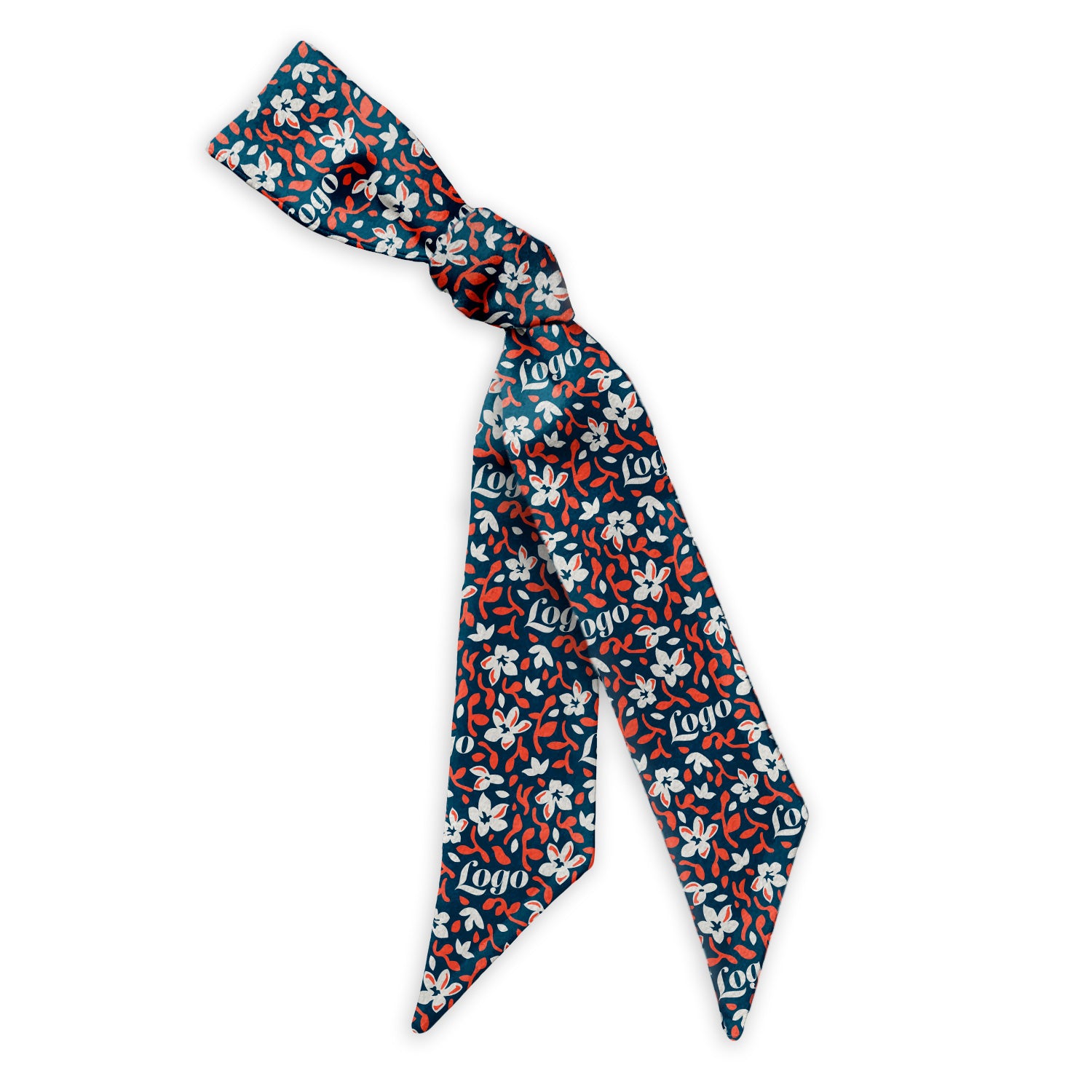 Luke Floral 2 Hair Flat Lay Logo Scarf - Knotty Tie Co.