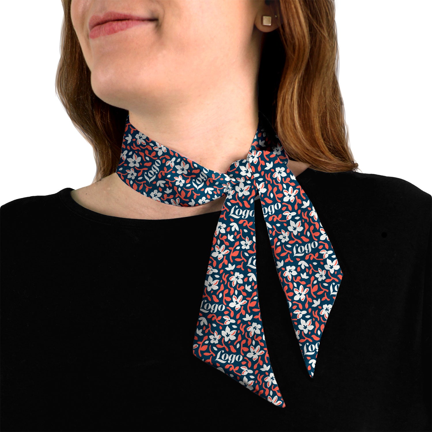 Luke Floral 2 Hair Neck Logo Scarf - Knotty Tie Co.