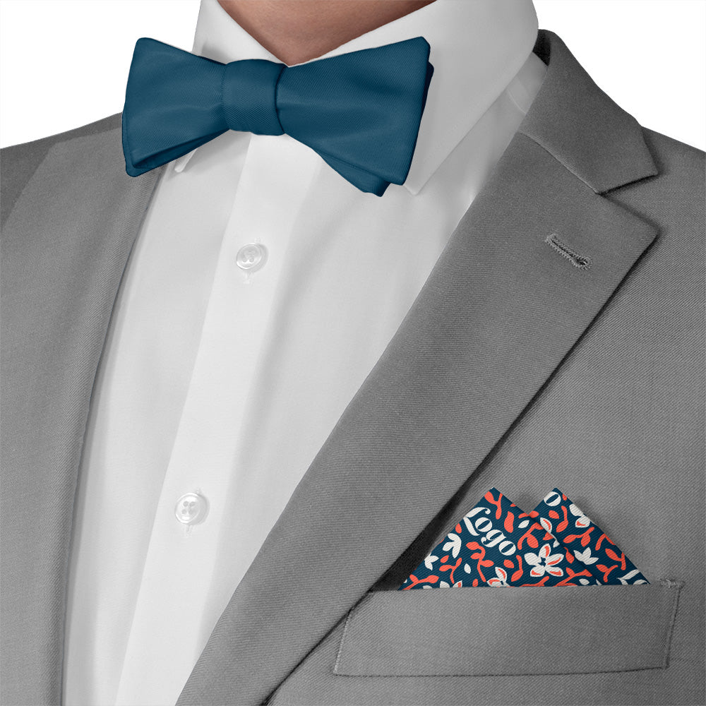 Luke Floral 2 Logo Pocket Square