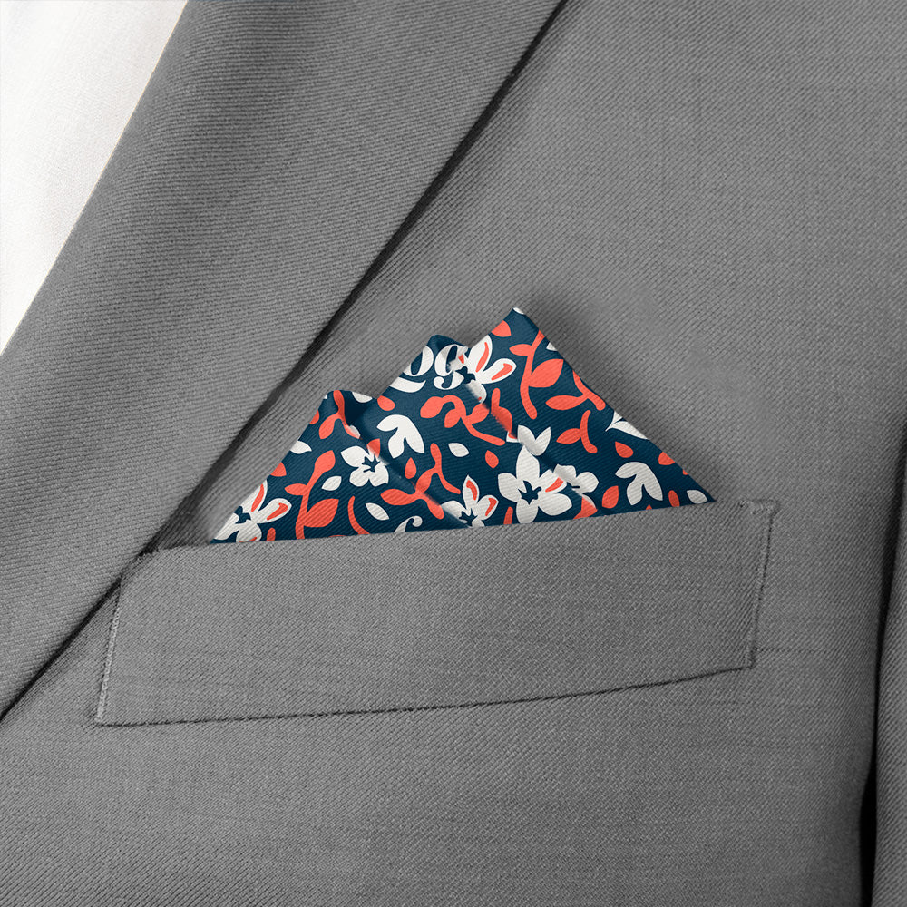 Luke Floral 2 Logo Pocket Square