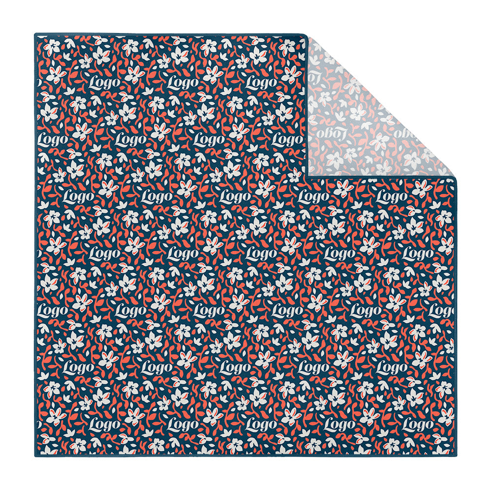 Luke Floral 2 Logo Pocket Square