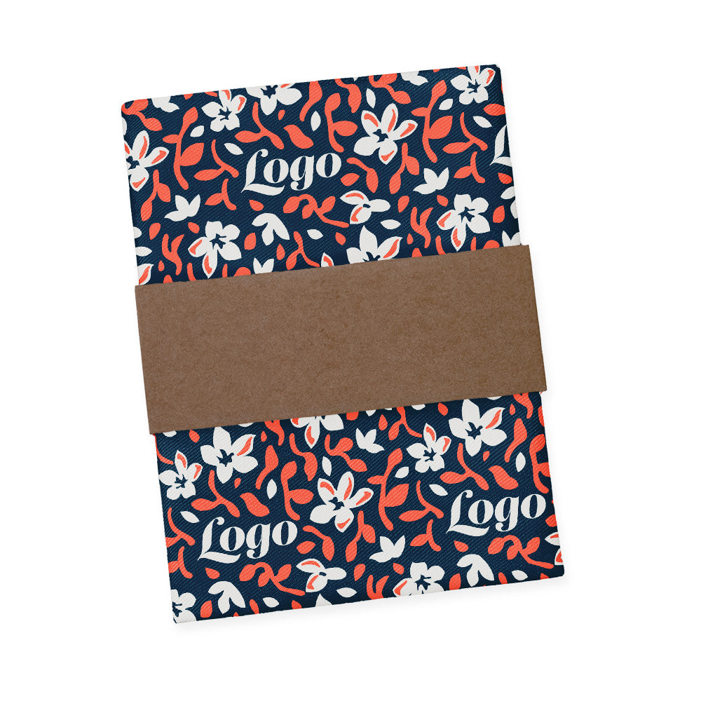 Luke Floral 2 Logo Pocket Square