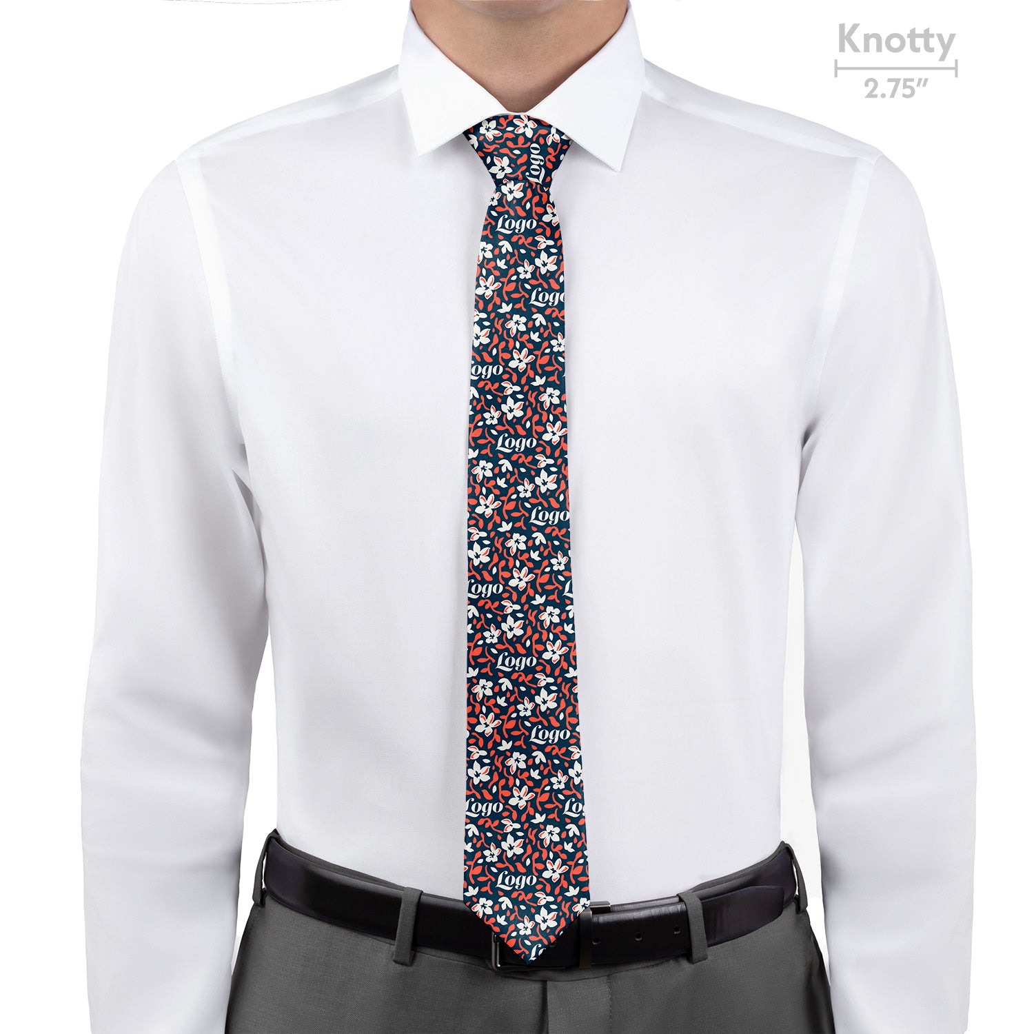 Custom Luke Floral 2 Logo Tie - Knotty - Knotty Tie Co.
