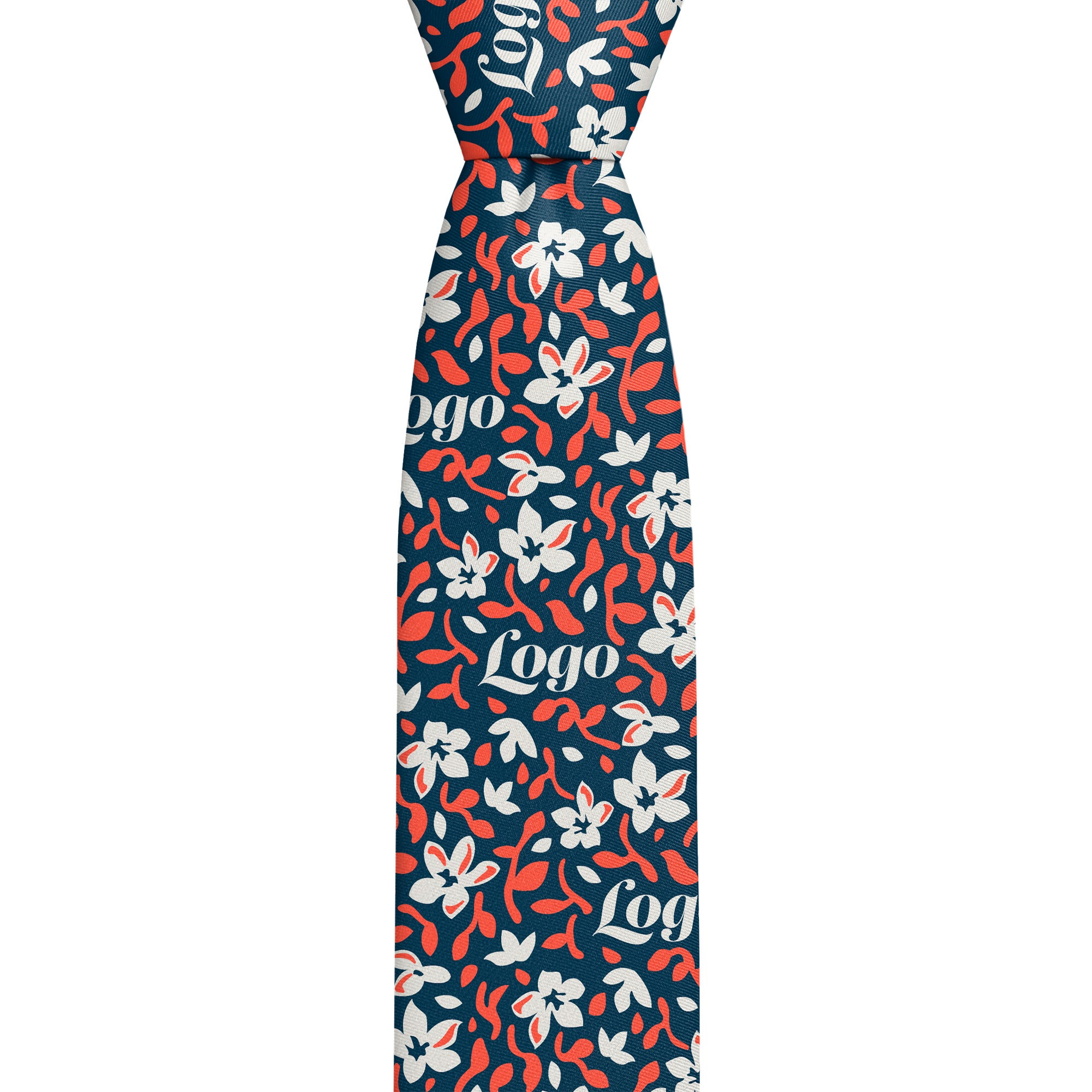 Custom Luke Floral 2 Logo Tie - Knot - Knotty Tie Co.