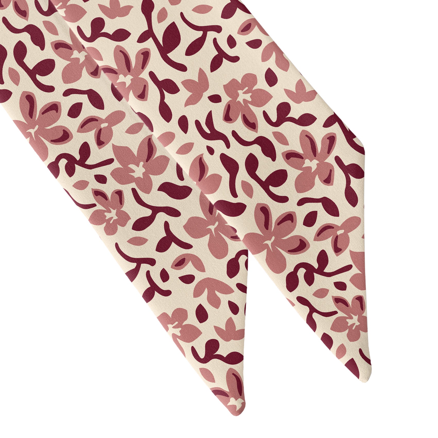 Luke Floral Hair Scarf - Scarf Tapered Ends - Knotty Tie Co.