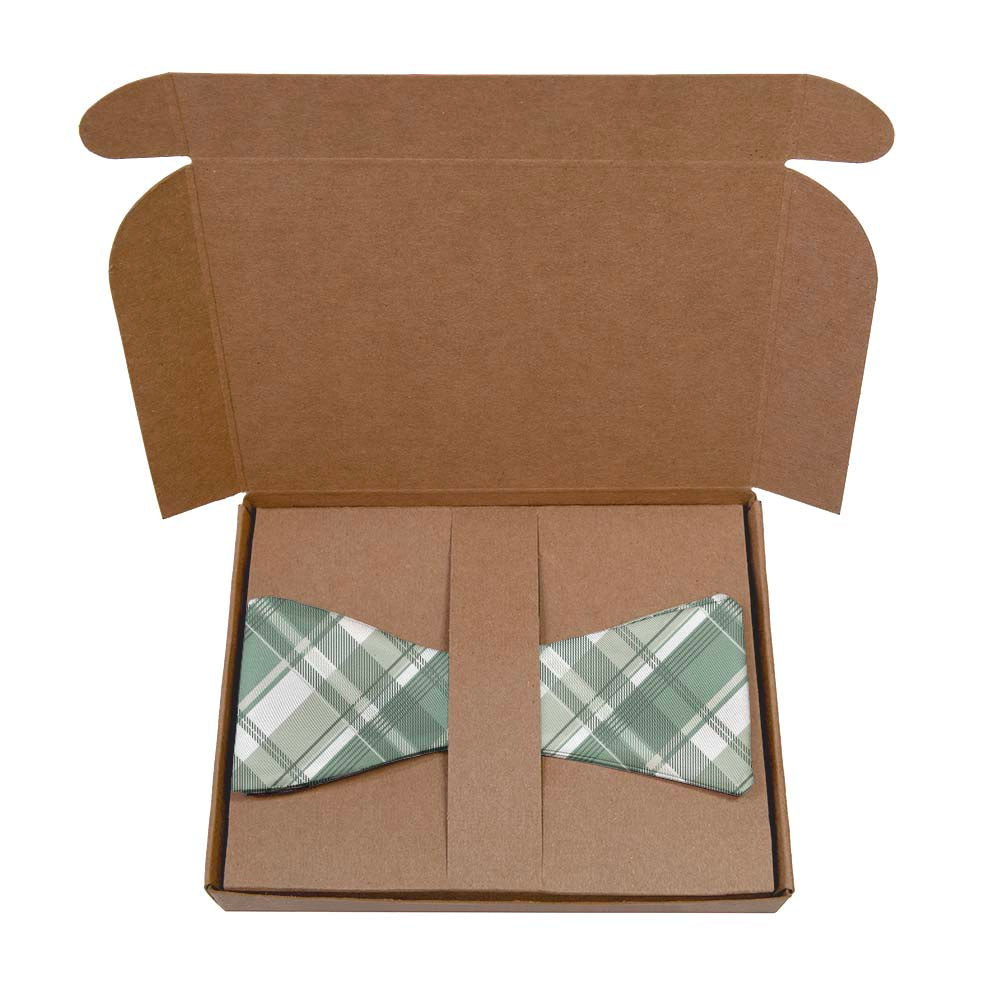 Luther Plaid Bow Tie- Kraft Gift Box Packaging - Knotty Tie Co.