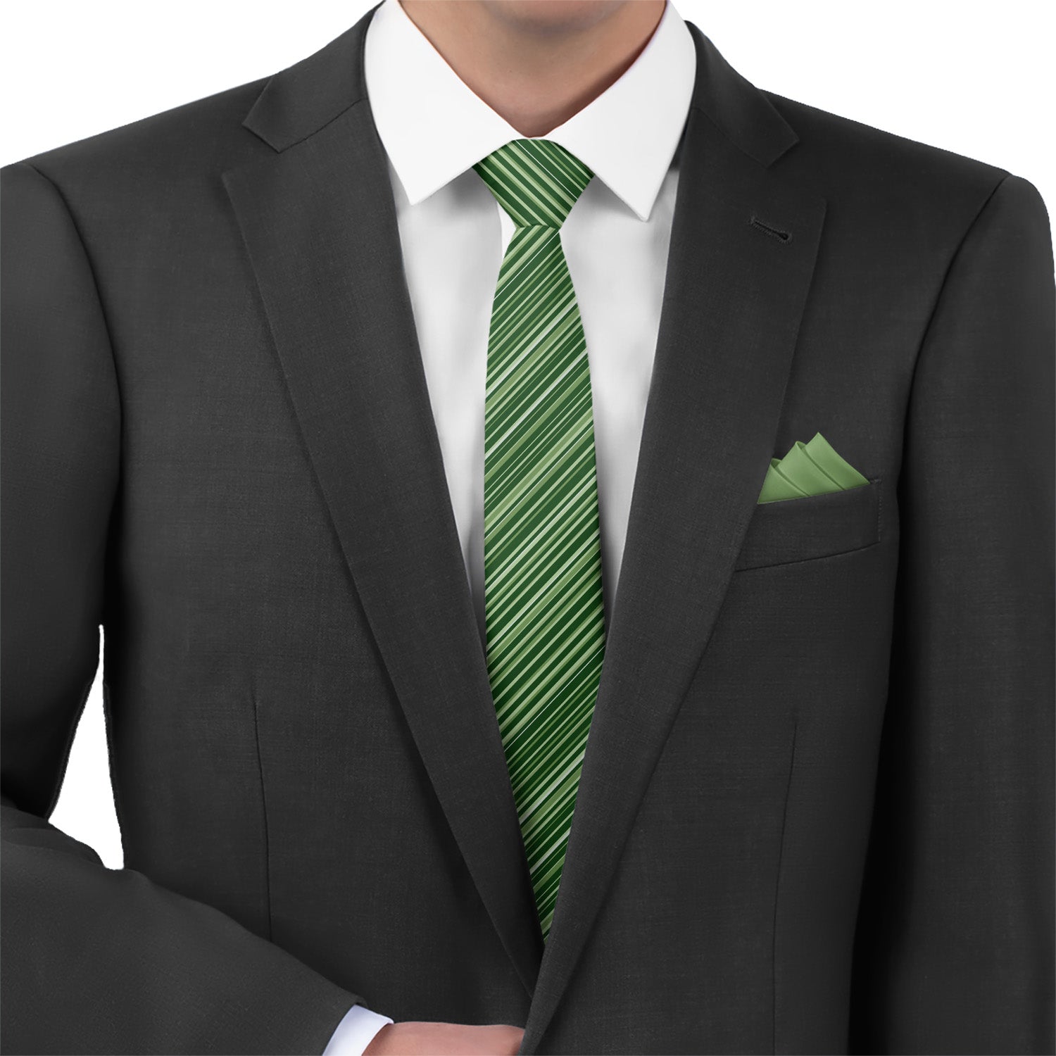 Lyle Stripe Necktie - Matching Pocket Square - Knotty Tie Co.