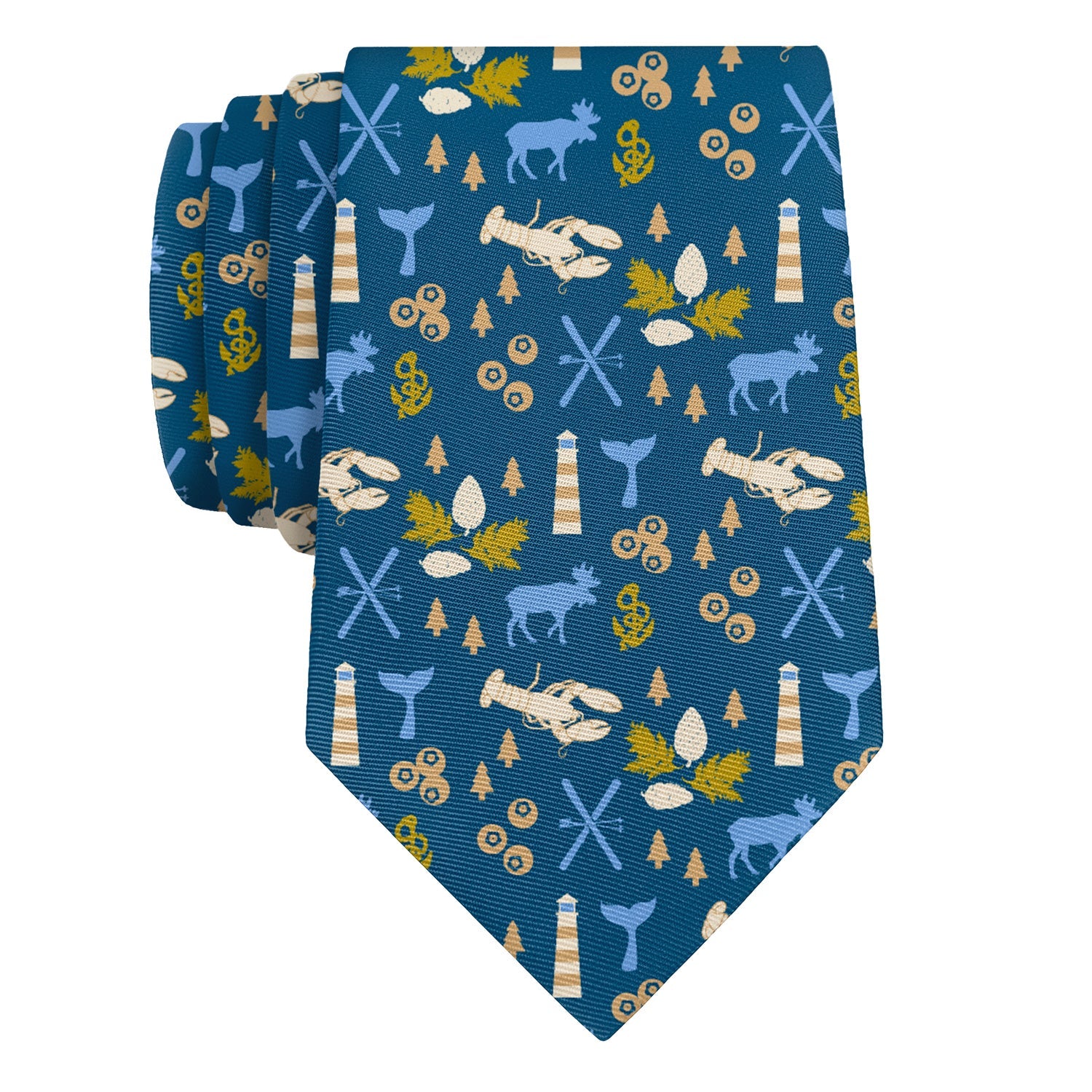 Maine State Heritage Necktie - Rolled - Knotty Tie Co.