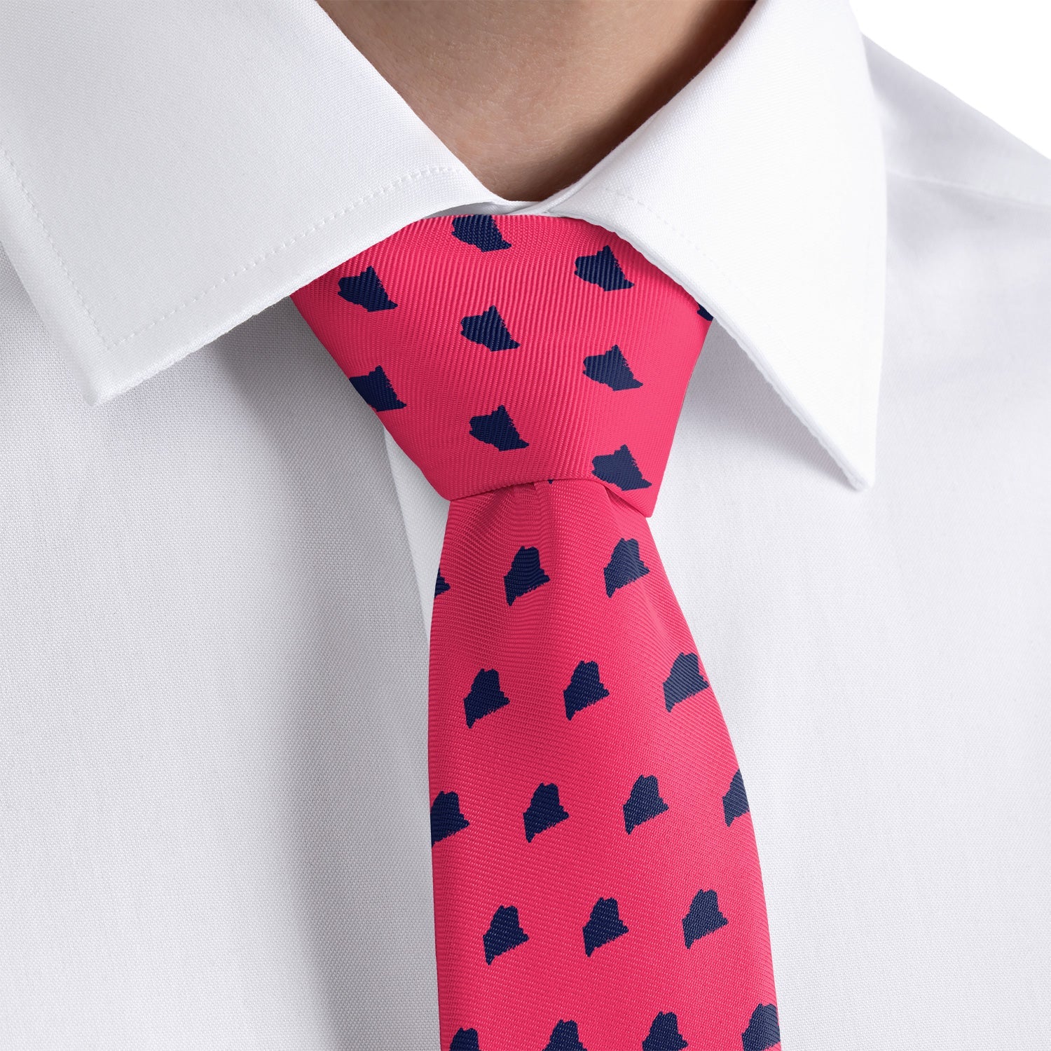 Maine State Outline Necktie - Dress Shirt - Knotty Tie Co.