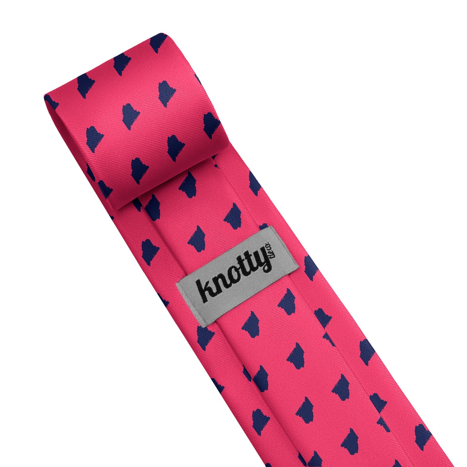 Maine State Outline Necktie - Tag - Knotty Tie Co.