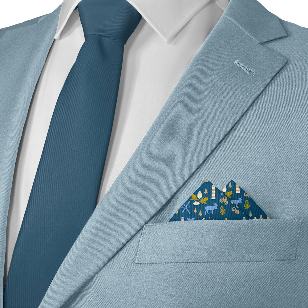 Maine State Heritage Pocket Square - Matching Necktie- Knotty Tie Co.