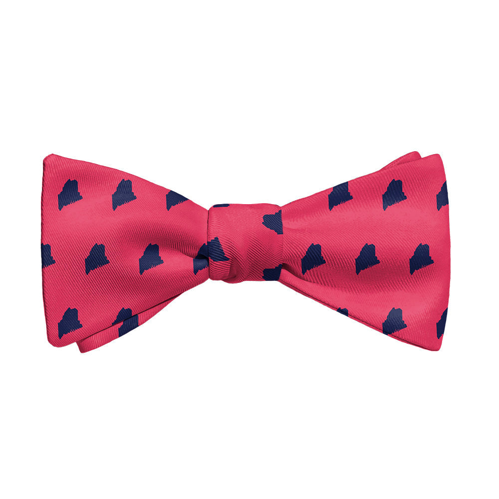 Maine State Outline Bow Tie - Adult Standard Self-Tie 14-18" -  - Knotty Tie Co.