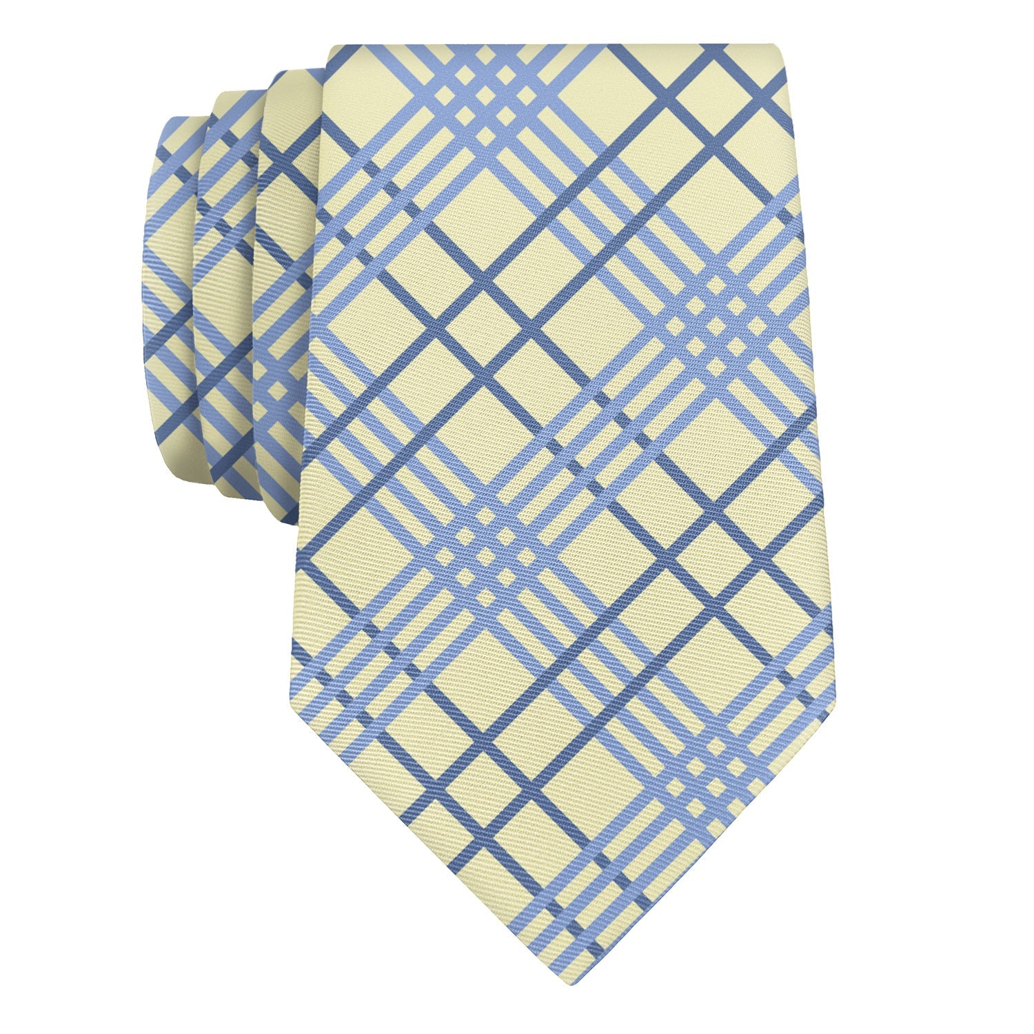 Manhattan Plaid Necktie - Rolled - Knotty Tie Co.