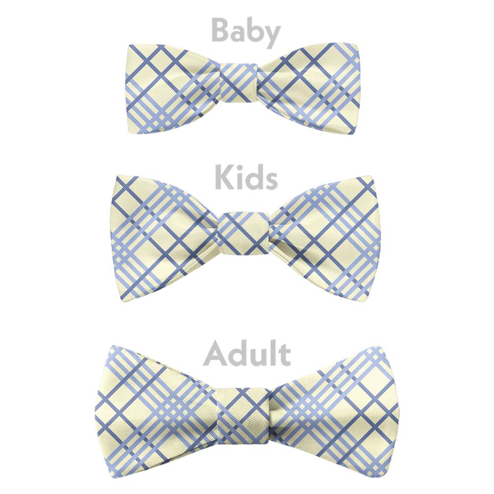 Manhattan Plaid Bow Tie - Bow Sizes - Knotty Tie Co.