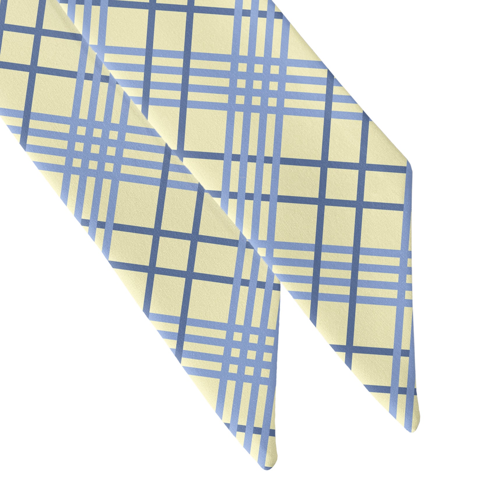 Manhattan Plaid Hair Scarf - Scarf Tapered Ends - Knotty Tie Co.