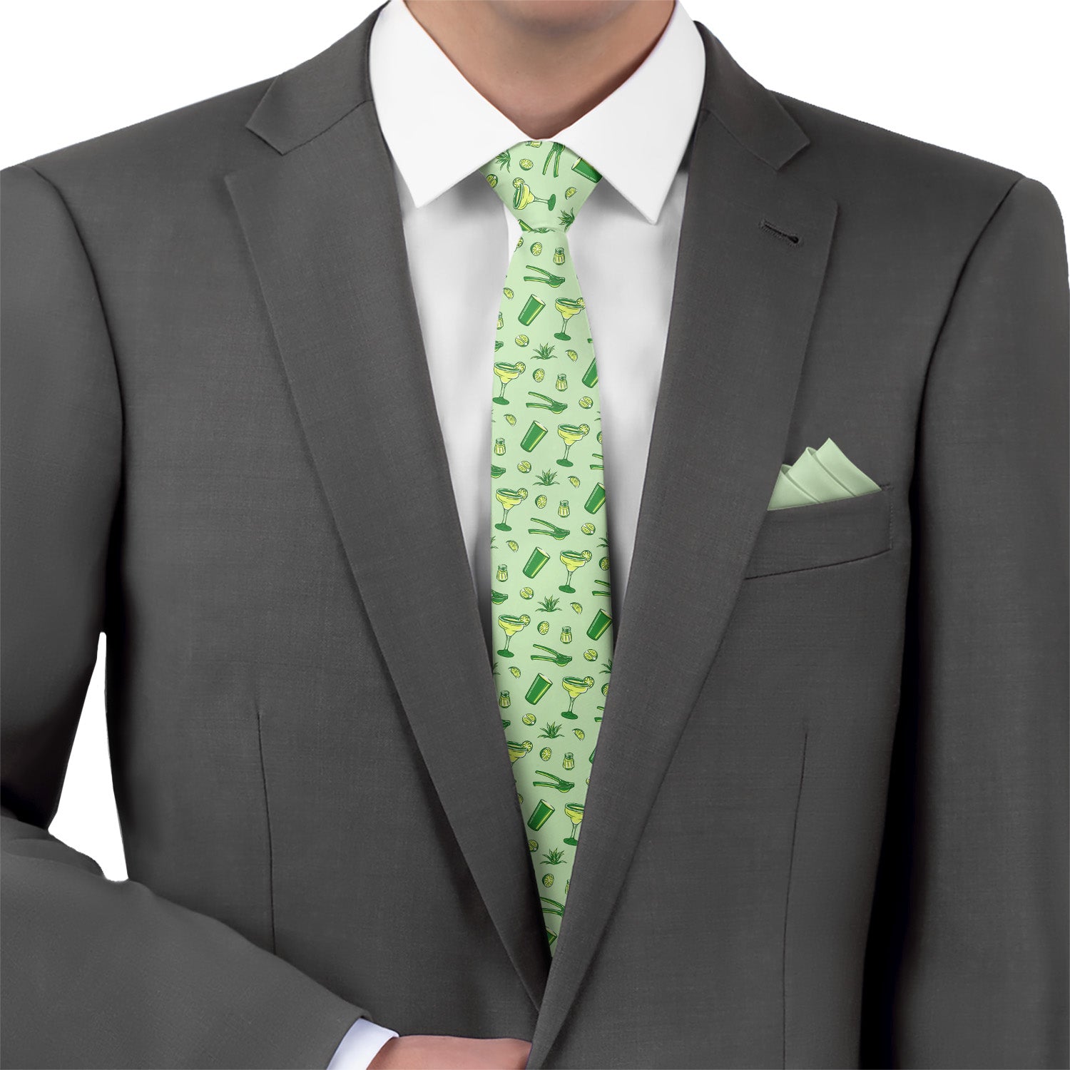 Margarita Necktie - Matching Pocket Square - Knotty Tie Co.