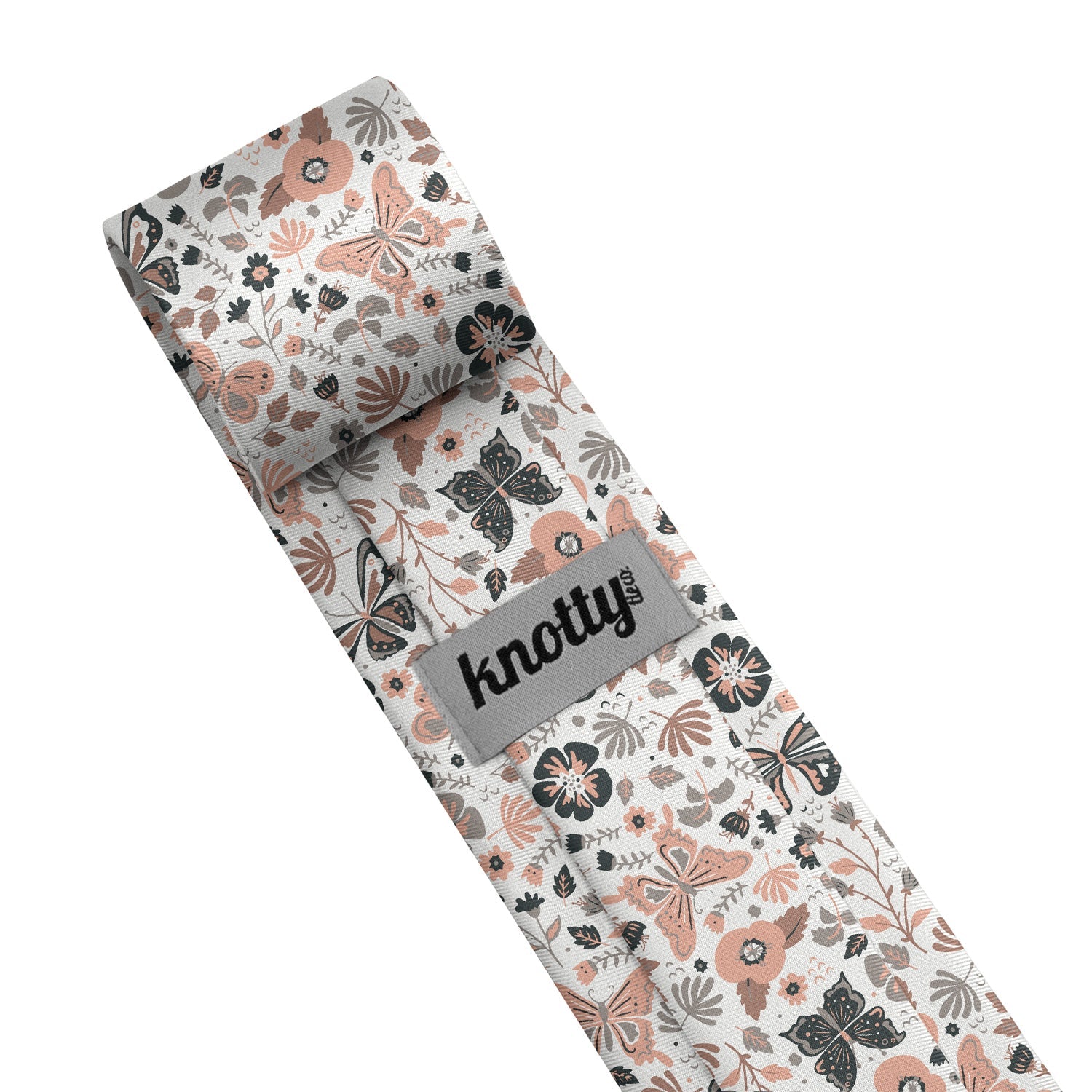 Mariposa Floral Necktie - Tag - Knotty Tie Co.