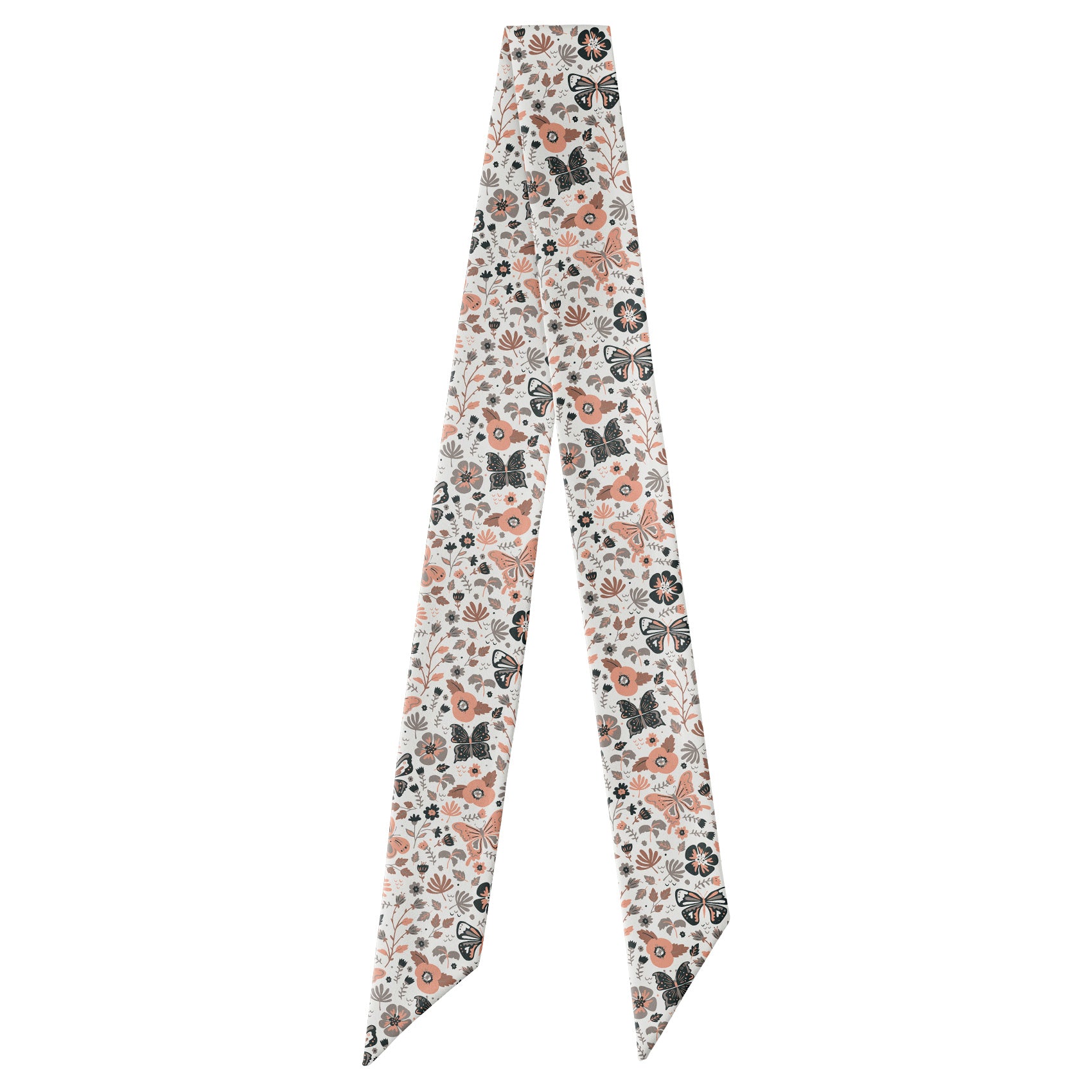 Mariposa Floral Hair Scarf - Full View of Hair Scarf - Knotty Tie Co.