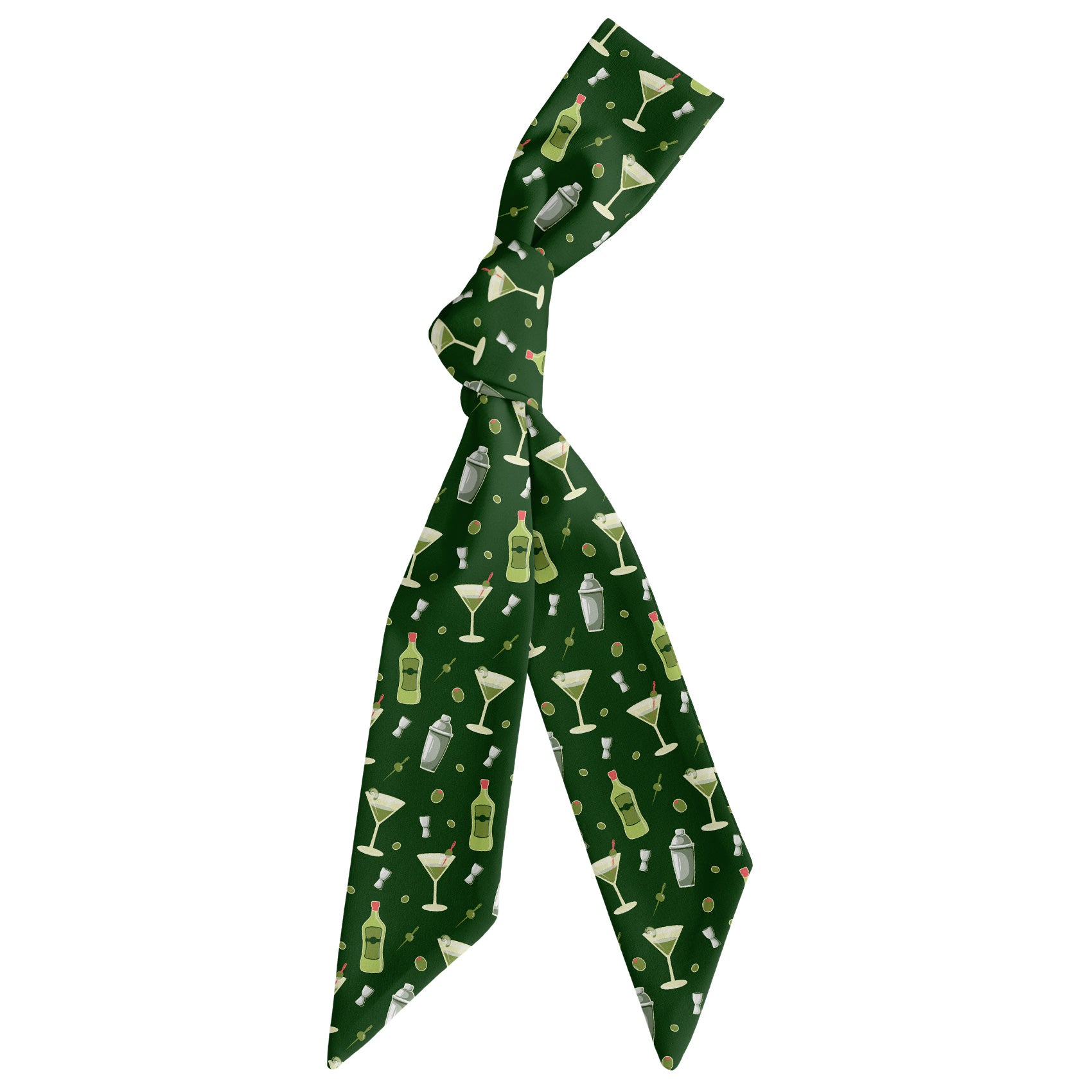 Martini Hair Scarf - Scarf Tied Into Knot - Knotty Tie Co.