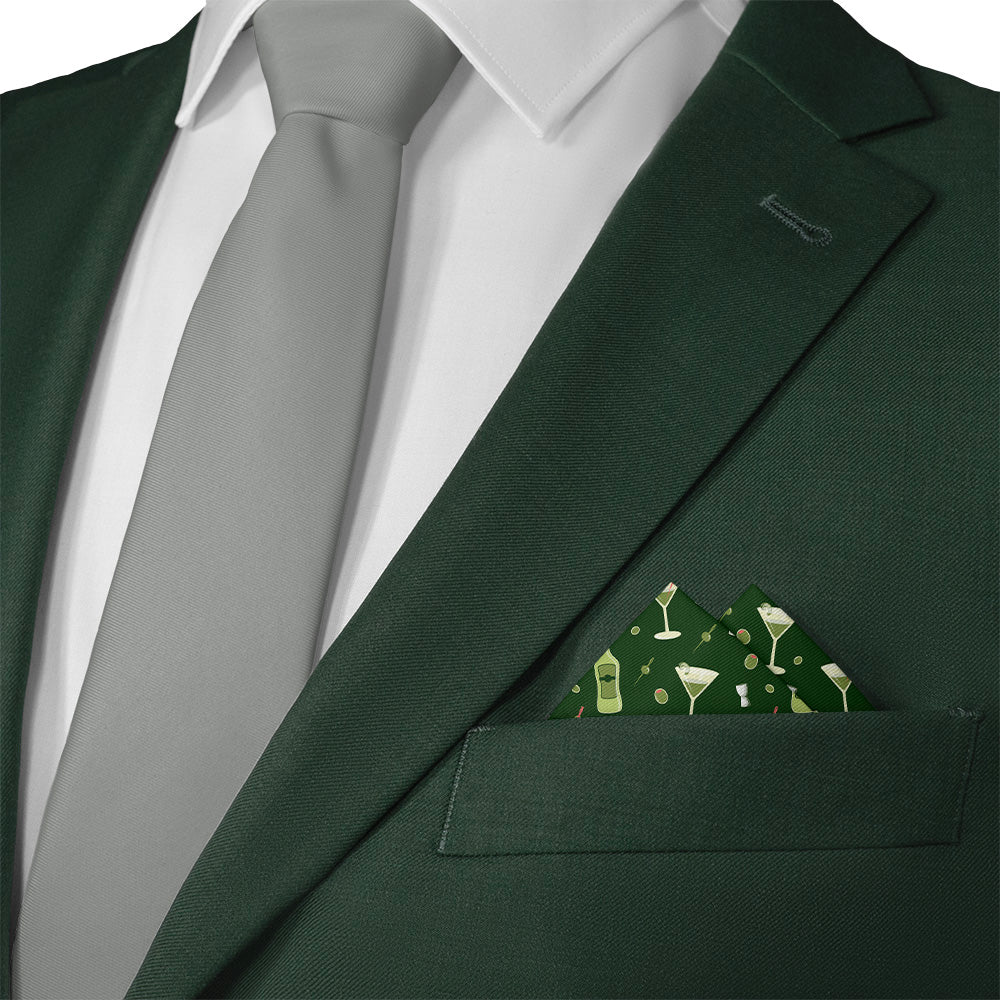 Martini Pocket Square - Matching Necktie - Knotty Tie Co.