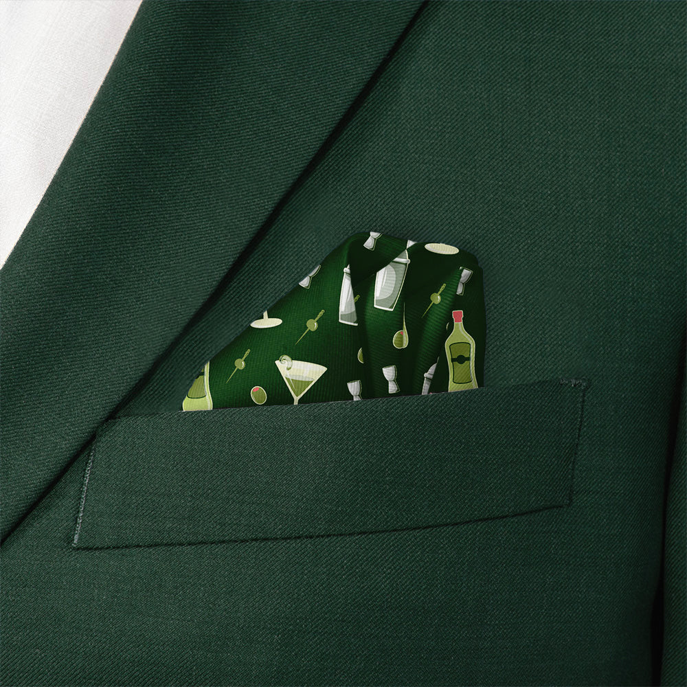 Martini Pocket Square - Wave Fold - Knotty Tie Co.