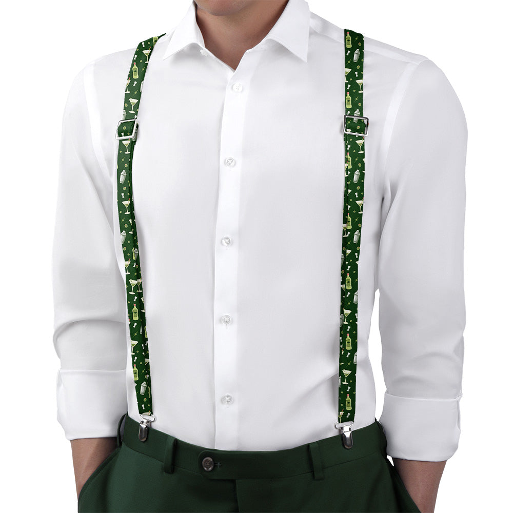 Martini Suspenders - On Model Back View - Knotty Tie Co.