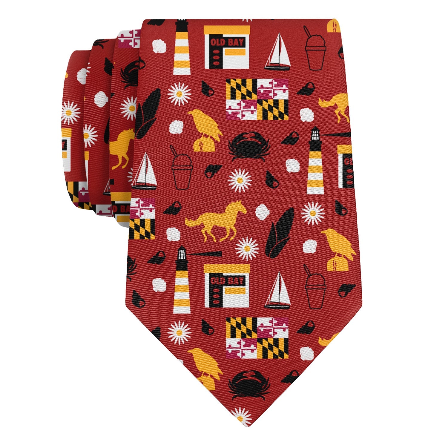 Maryland State Heritage Necktie - Rolled - Knotty Tie Co.