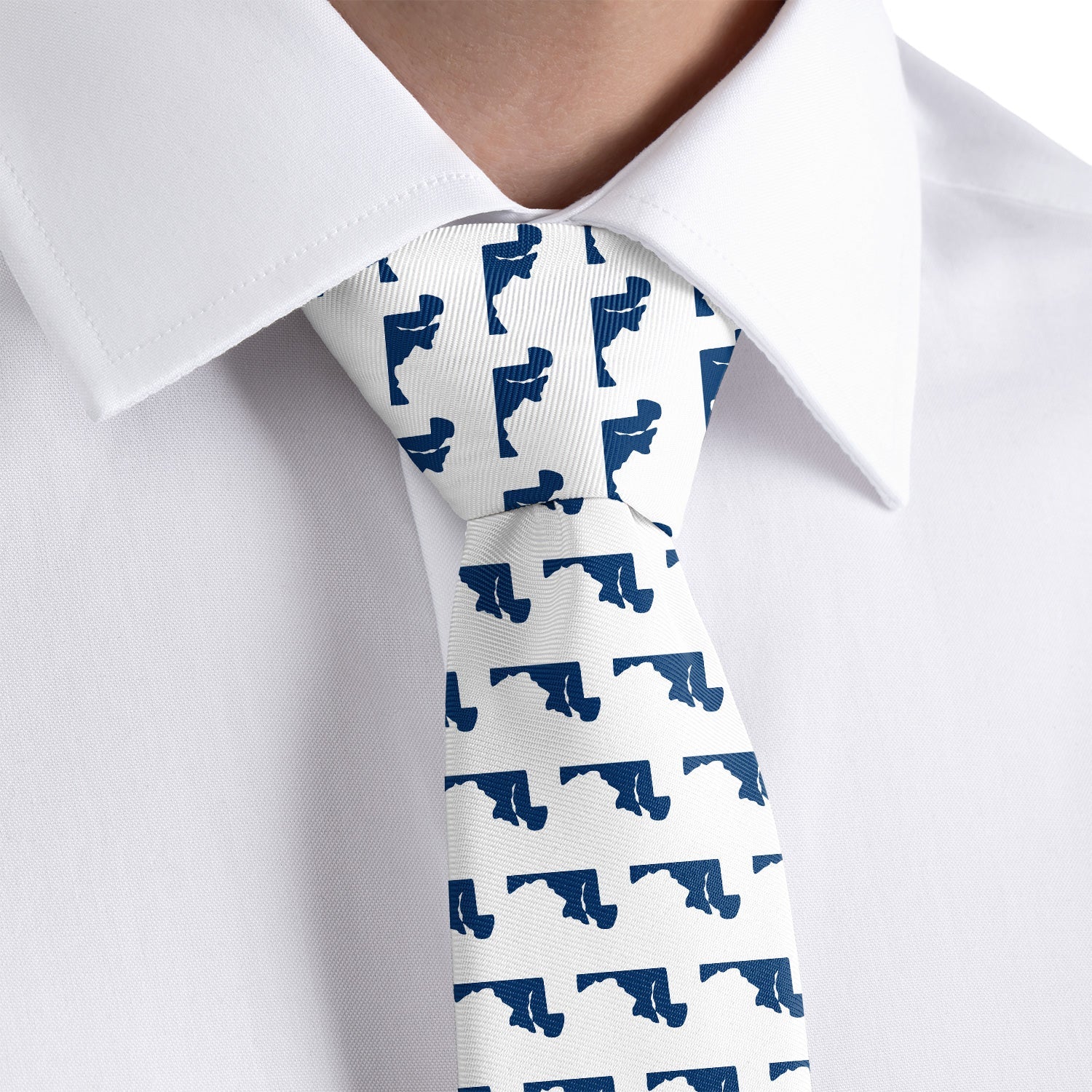Maryland State Outline Necktie - Dress Shirt - Knotty Tie Co.