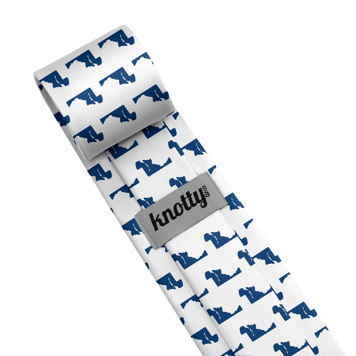 Maryland State Outline Necktie - Tag - Knotty Tie Co.