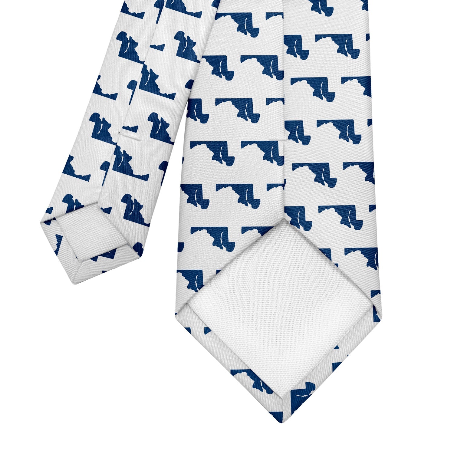 Maryland State Outline Necktie - Tipping - Knotty Tie Co.