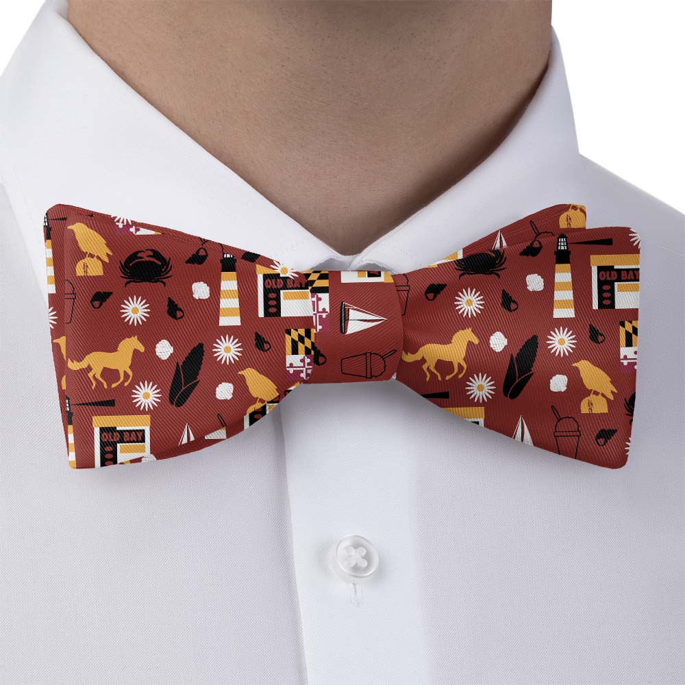 Maryland State Heritage Bow Tie - Bow Tie with Dress Shirt - Knotty Tie Co.