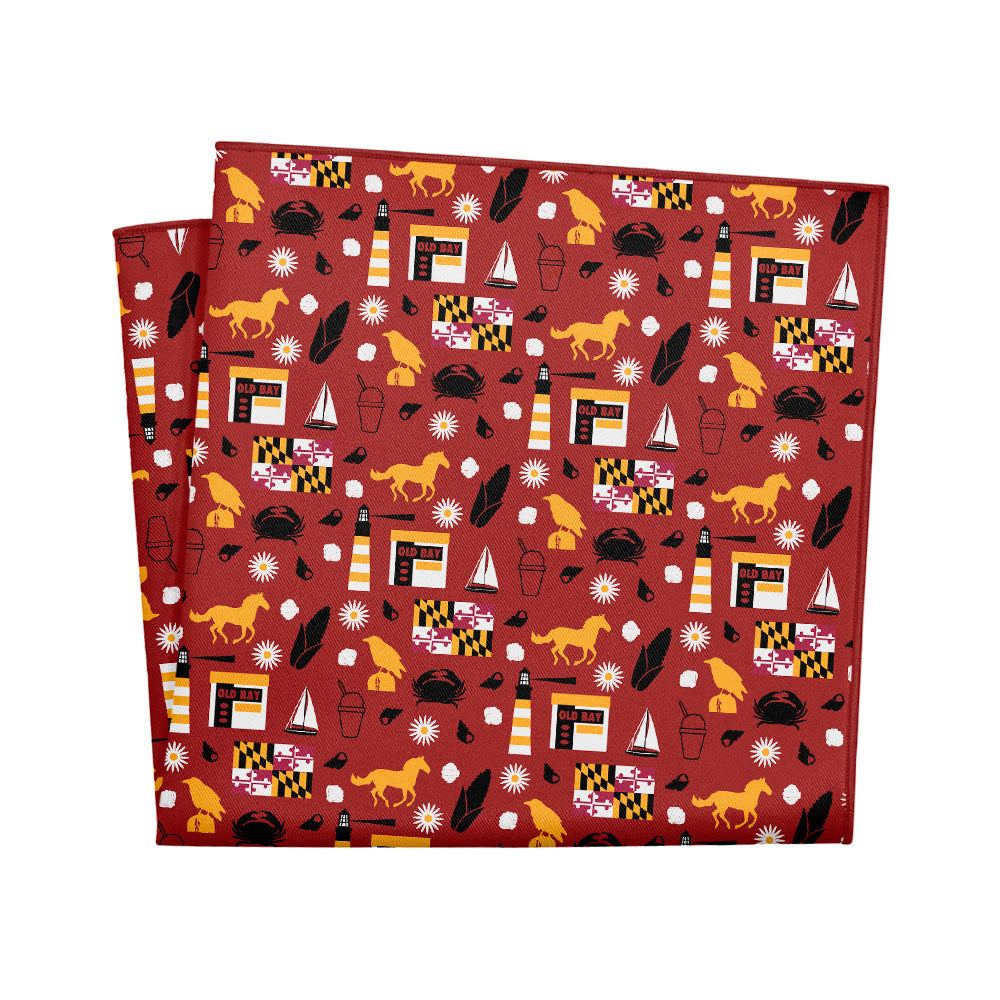 Maryland State Heritage Pocket Square - 12" Square - Knotty Tie Co.