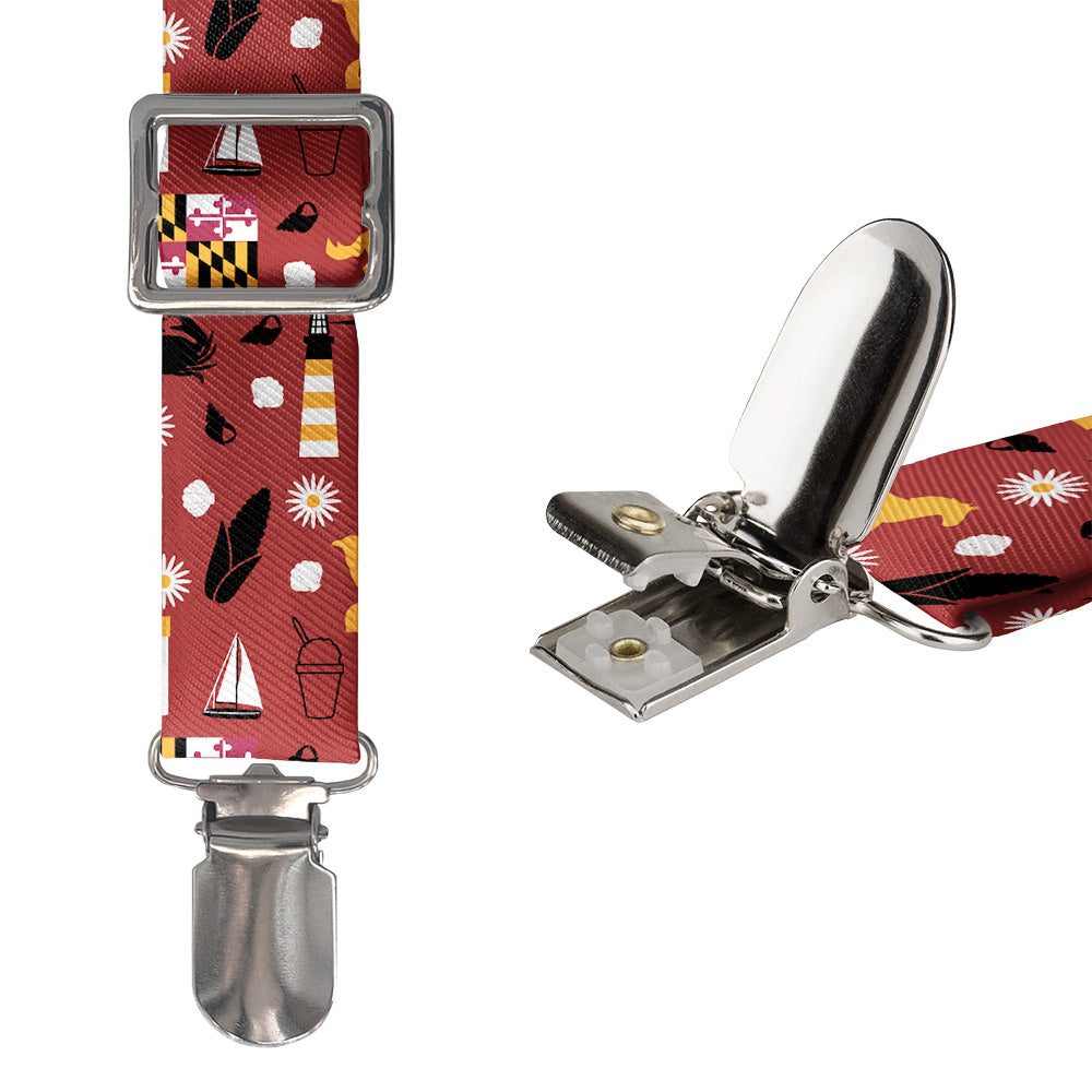 Maryland State Heritage Suspenders - Hardware and Strap - Knotty Tie Co.