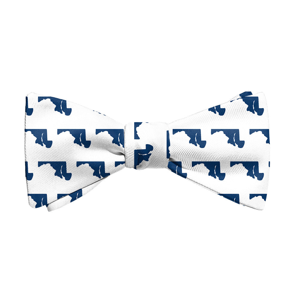 Maryland State Outline Bow Tie - Adult Standard Self-Tie 14-18" -  - Knotty Tie Co.