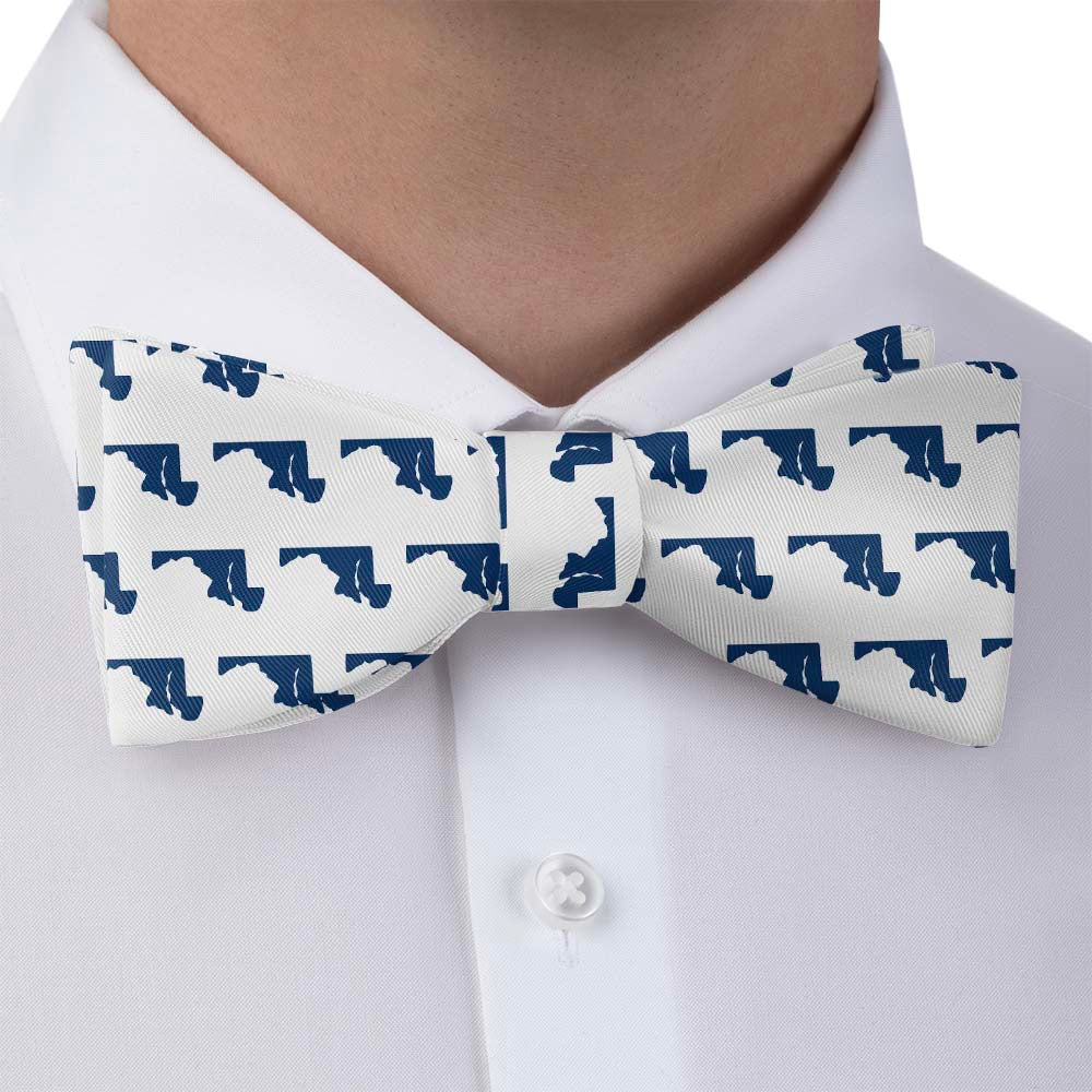 Maryland State Outline Bow Tie - Bow Tie with Dress Shirt - Knotty Tie Co.