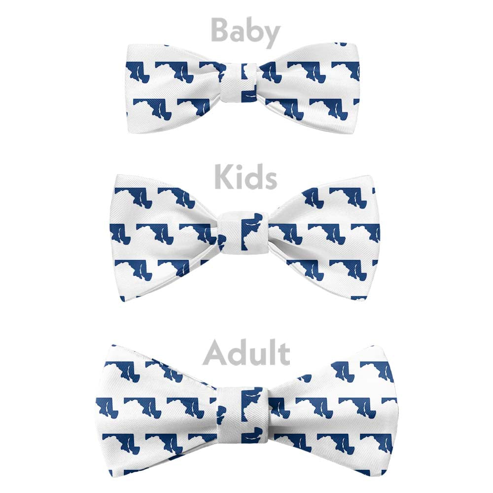 Maryland State Outline Bow Tie - Bow Sizes - Knotty Tie Co.