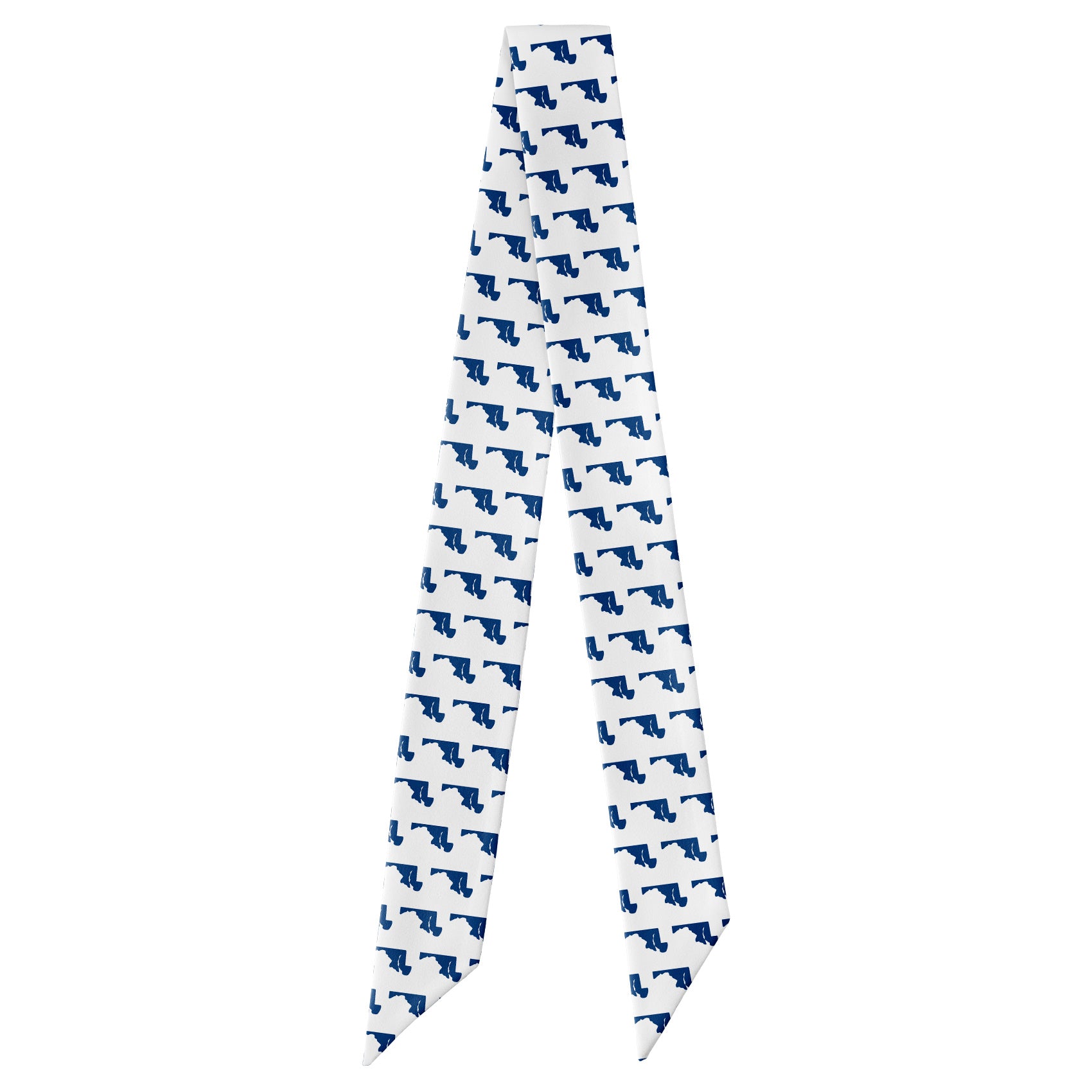 Maryland State Outline Hair Scarf - Full View of Hair Scarf - Knotty Tie Co.